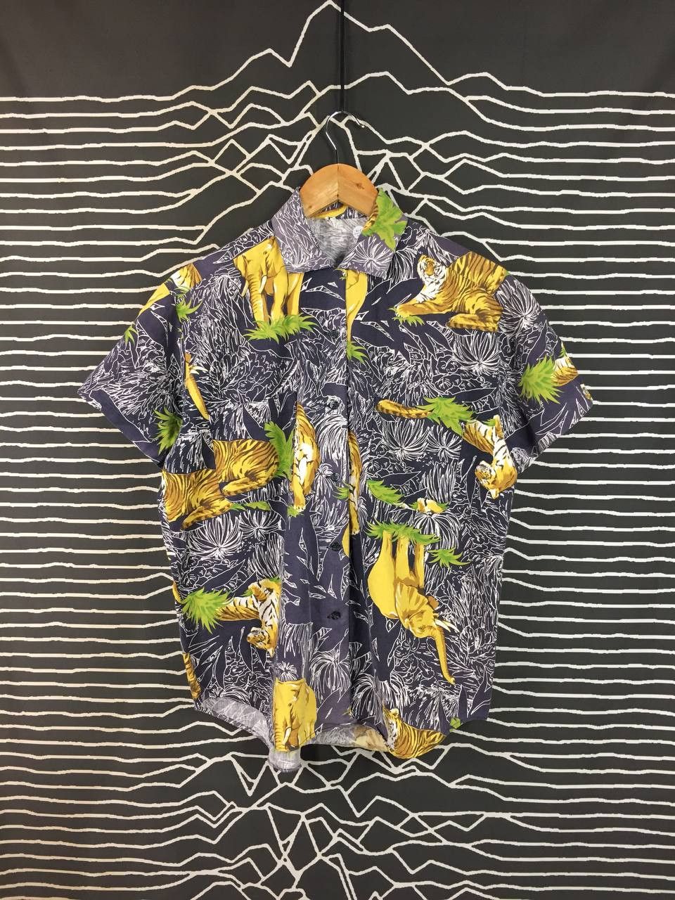 Vintage Vtg Foret Safari Animal Tropical All-Over Print Camp Shirt Size US L / EU 52-54 / 3 - 2 Thumbnail