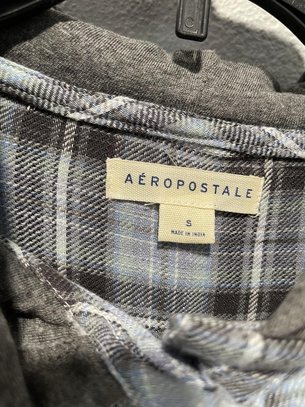 Aeropostale Aeropostale Small Plaid Hooded Shirt Jacket Size S / US 4 / IT 40 - 3 Thumbnail