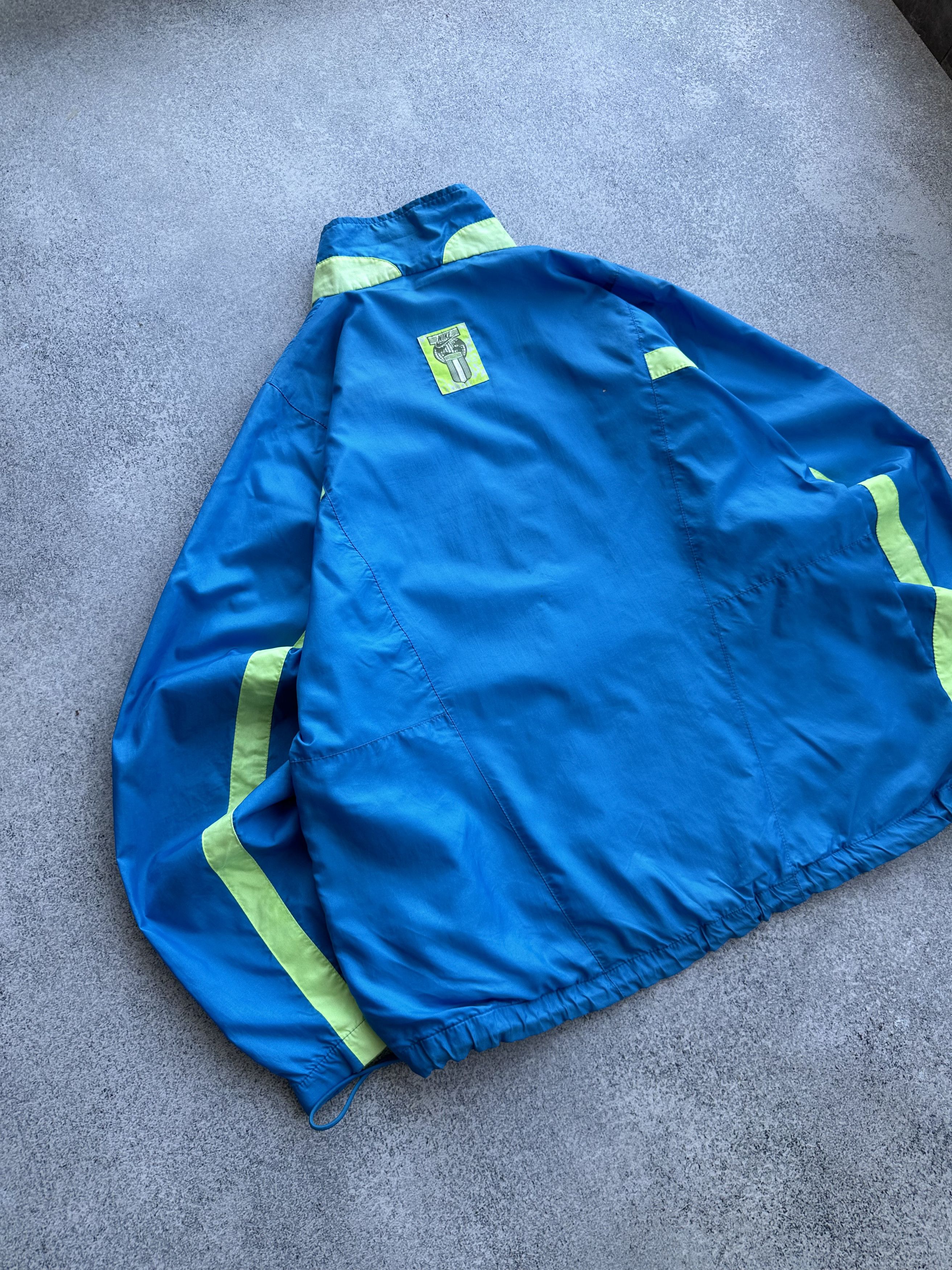 Nike × Vintage Nike International Vintage Nylon Blue Track Jacket Rare 90s Size US M / EU 48-50 / 2 - 11 Thumbnail