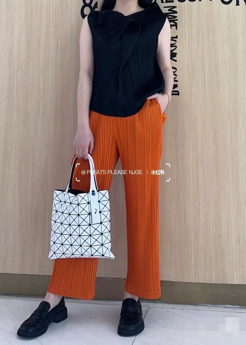 Issey Miyake Issey Miyake size:4 Orange pleated pants Size 30" / US 8 / IT 44 - 6 Thumbnail