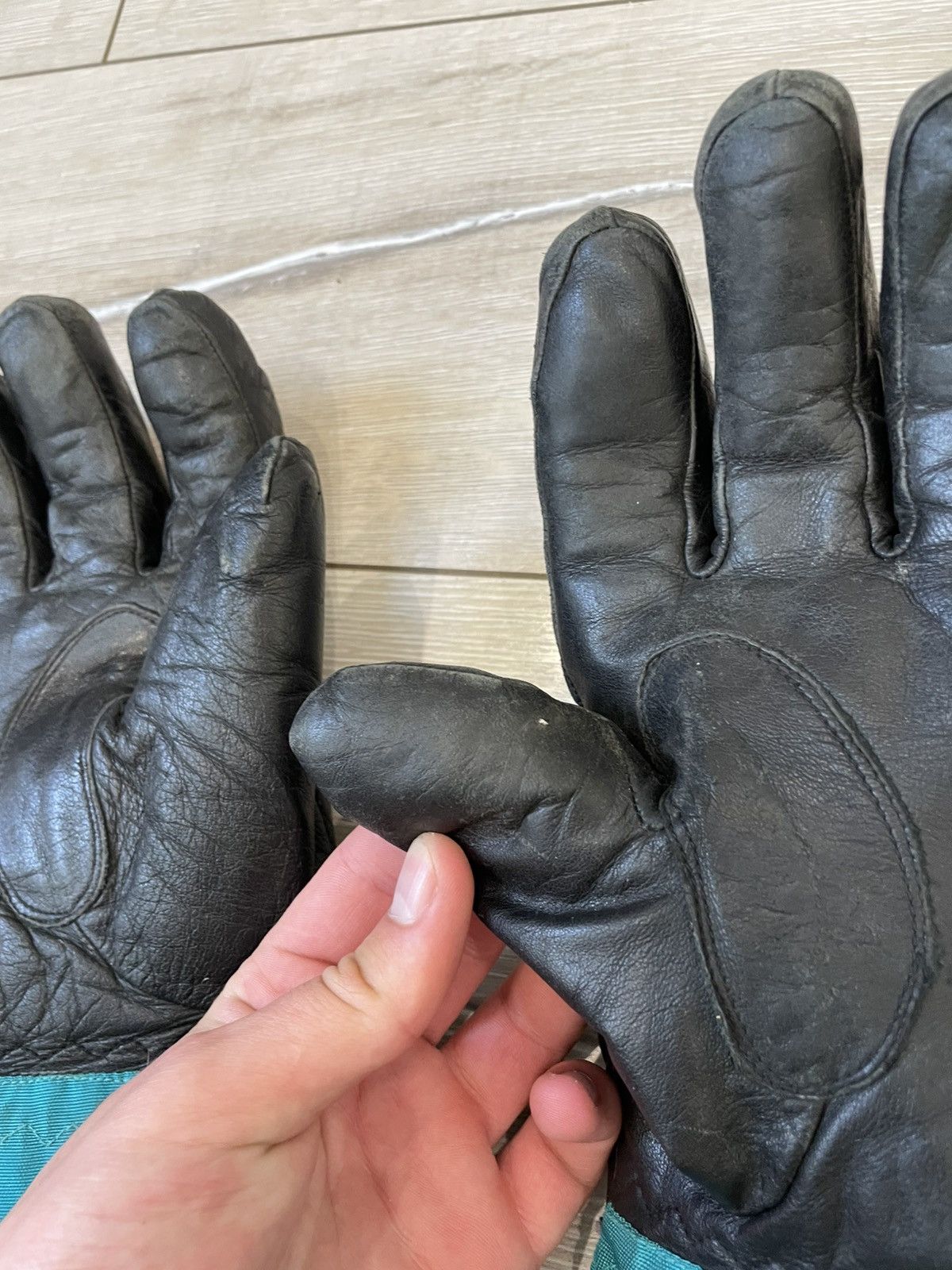 Other Vintage Motorbike Racing IXS Gloves Motorcycle Leather Glove Size ONE SIZE - 7 Thumbnail