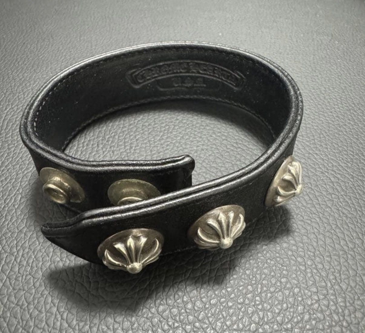 Chrome Hearts Chrome Hearts Cross leather bracelet ytk Size ONE SIZE - 1 Thumbnail