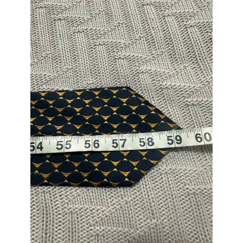 Tommy Hilfiger Tommy Hilfiger navy and gold silk tie Size ONE SIZE - 3 Thumbnail