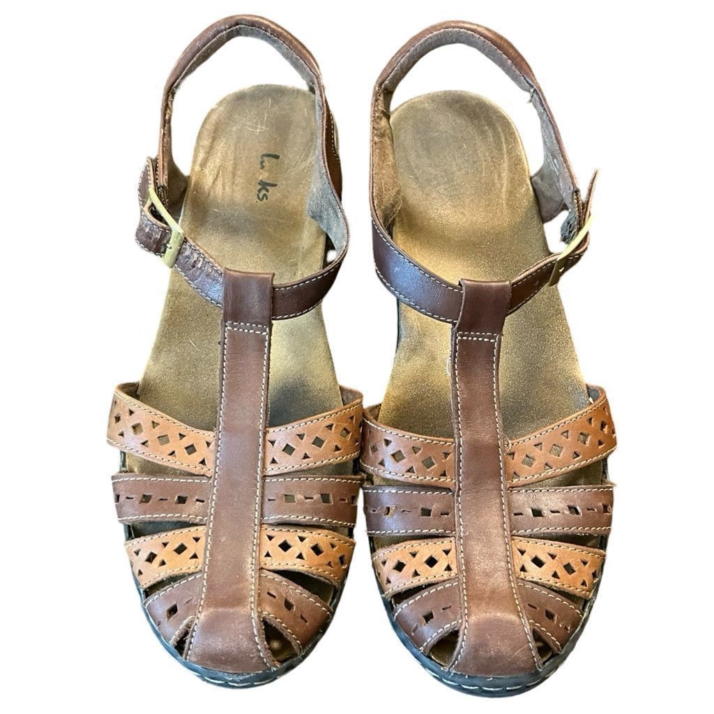Clarks Clarks Wendy Closed Toe Comfy Strappy Boho Leather Sandals 8 Size US 8 / IT 38 - 3 Thumbnail