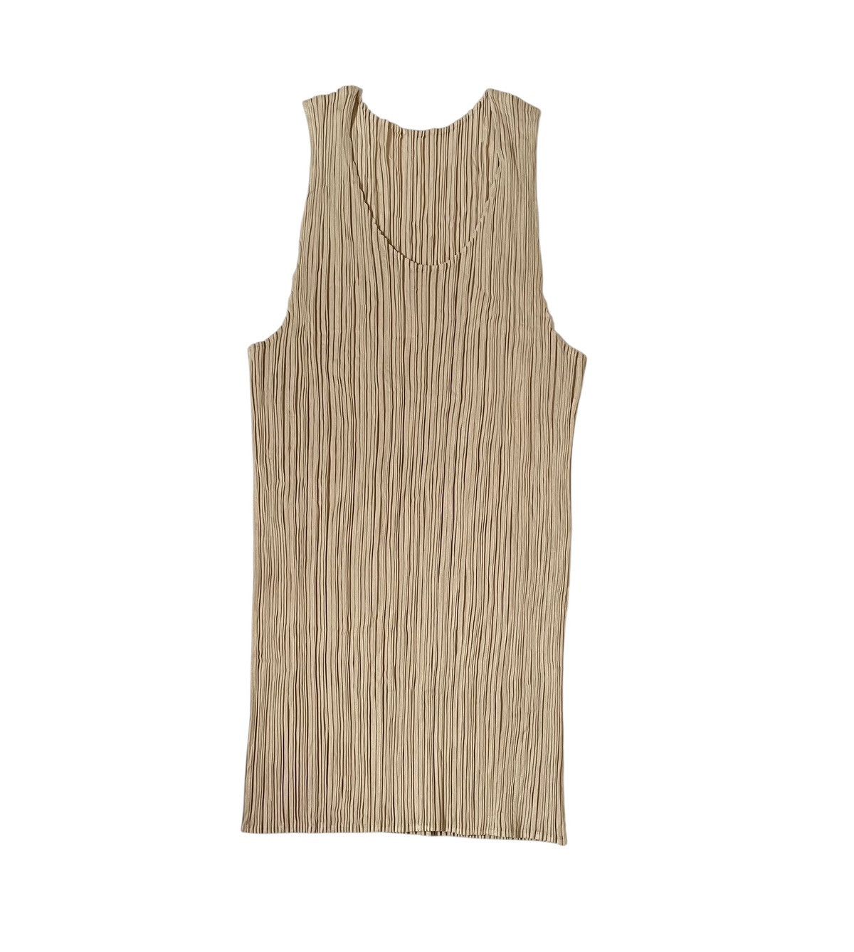 Pleats Please Issey Miyake TAX FREE 🇺🇸 Issey miyake pleats please cream tank top Size S / US 4 / IT 40 - 1 Thumbnail