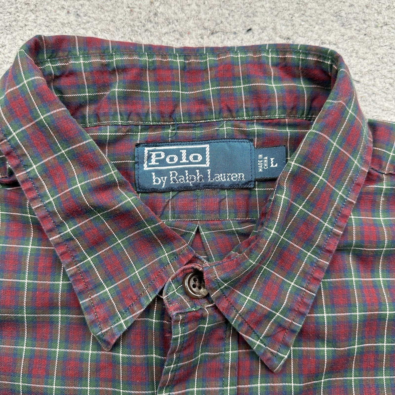 Polo Ralph Lauren Polo Ralph Lauren Plaid Red Green Button Shirt Mens Large Size US L / EU 52-54 / 3 - 3 Thumbnail