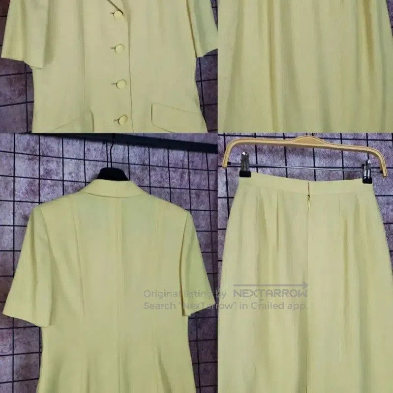 Burberry Burberry Yellow Wool Blend Short Sleeve Cardigan. Size M / US 6-8 / IT 42-44 - 4 Thumbnail