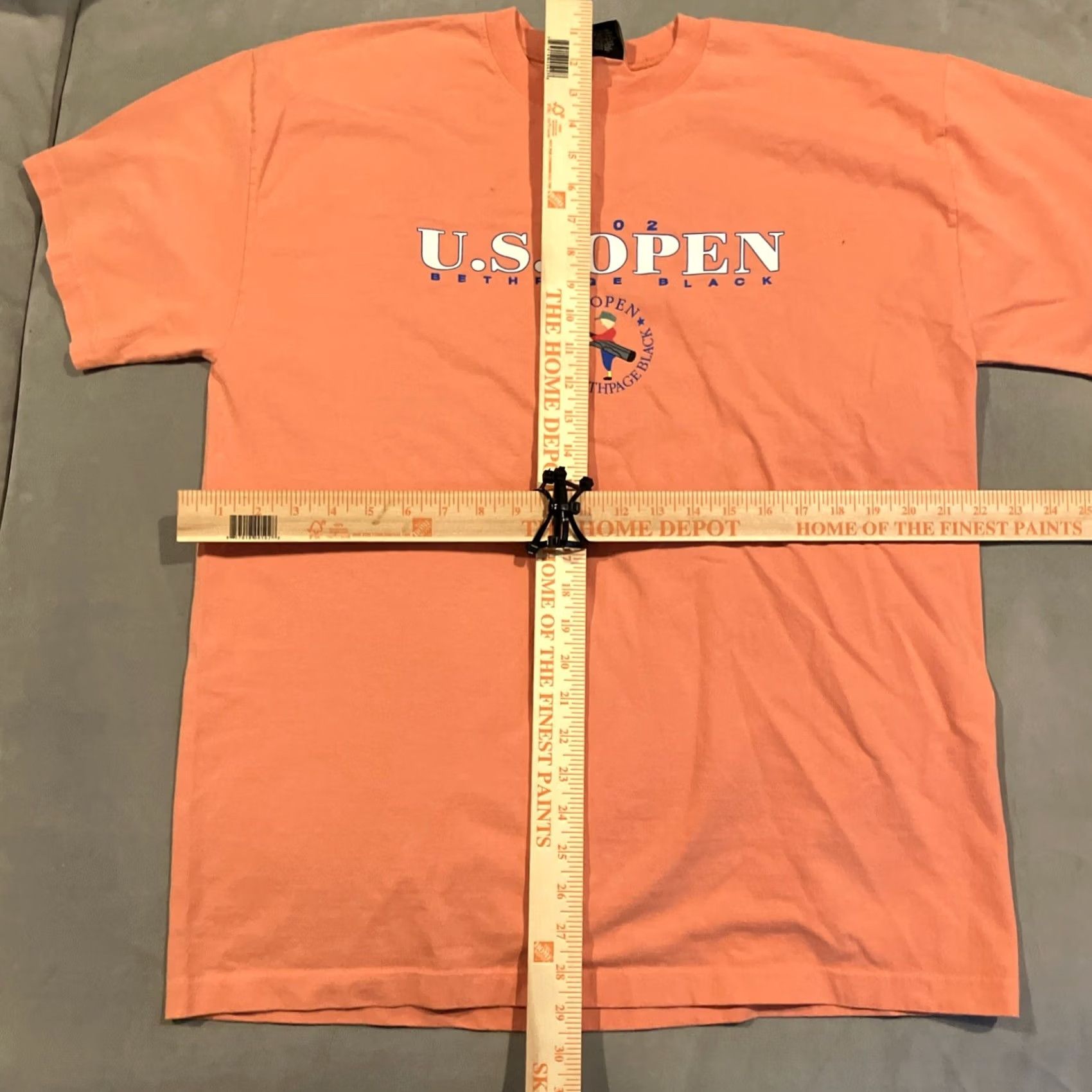 X-LARGE VINTAGE Gear T-Shirt 2002 US OPEN BETHPAGE BLACK COURSE Coral Large Mens Pink Short Sleeve L Size US L / EU 52-54 / 3 - 4 Thumbnail