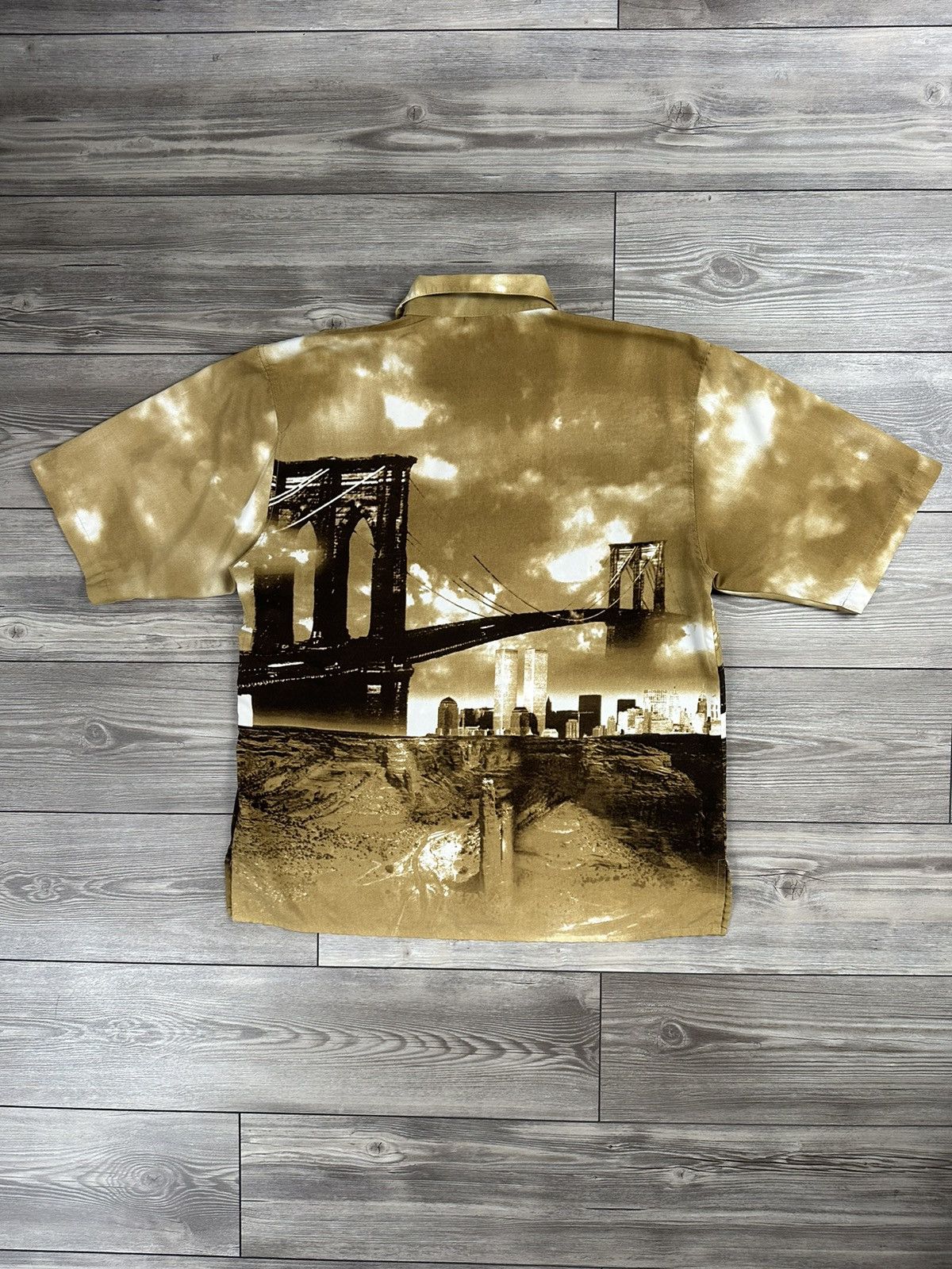 Southpole × Vintage Crazy Y2K Southpole Brooklyn Bridge Button Up Shirt Size US M / EU 48-50 / 2 - 2 Thumbnail