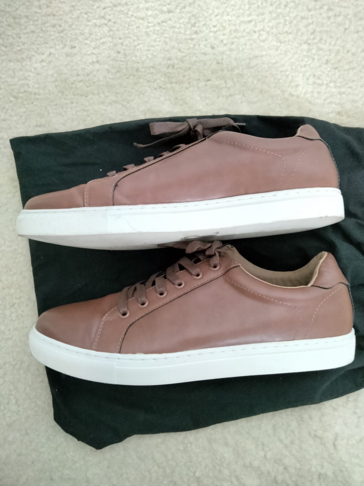 Banana Republic Brown faux leather sneakers Size US 11 / EU 44 - 1 Thumbnail