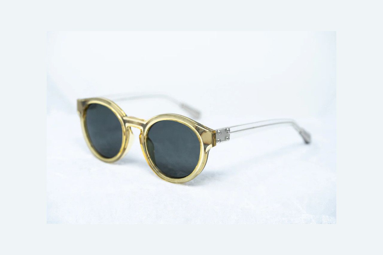 Dior × Kris Van Assche Kris Van Assche Sunglasses Round Yellow Clear and Grey Size ONE SIZE - 1 Thumbnail