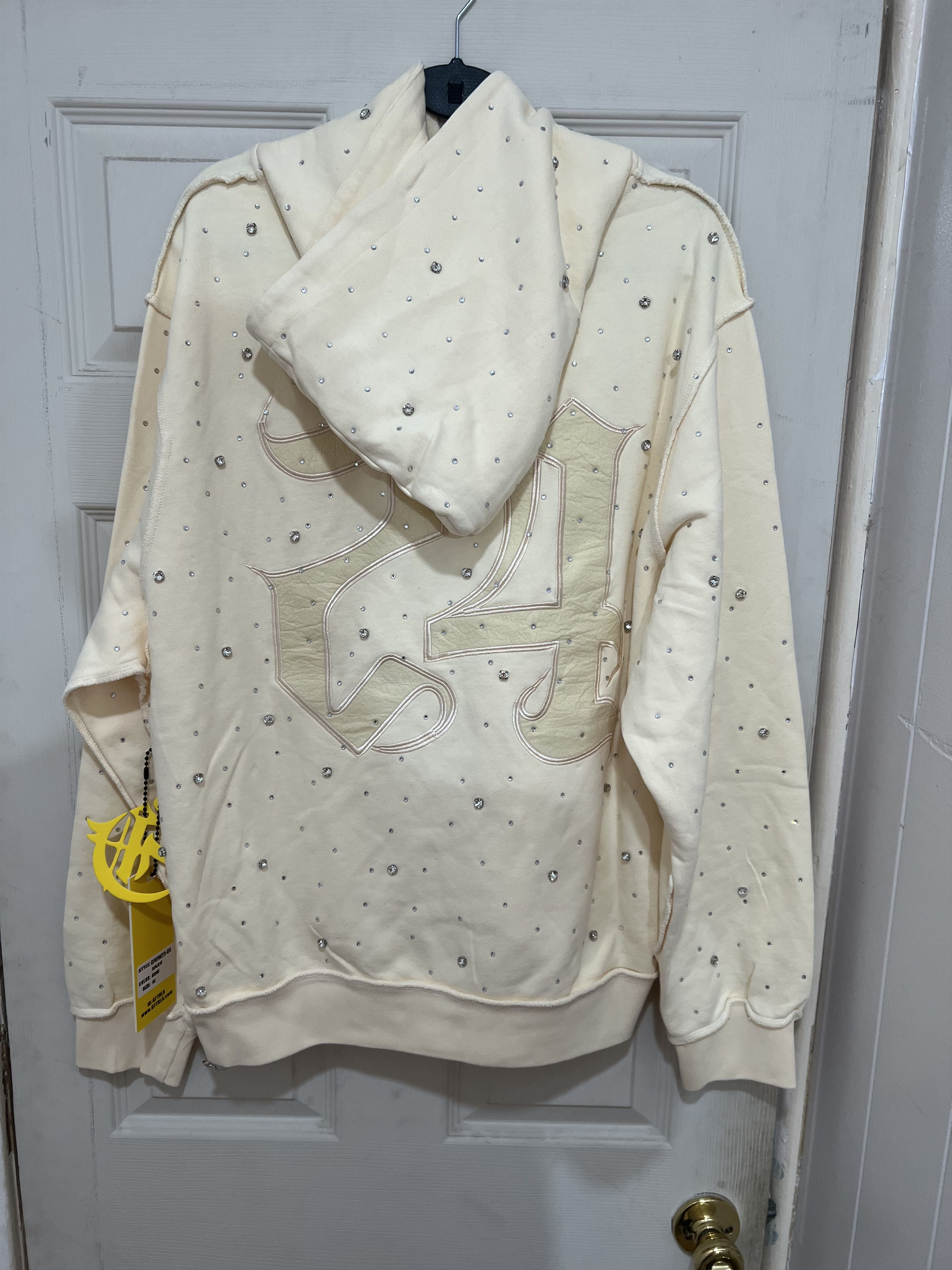 Other GFTD LA Cream Rhinestone Hoodie Size US XL / EU 56 / 4 - 6 Thumbnail
