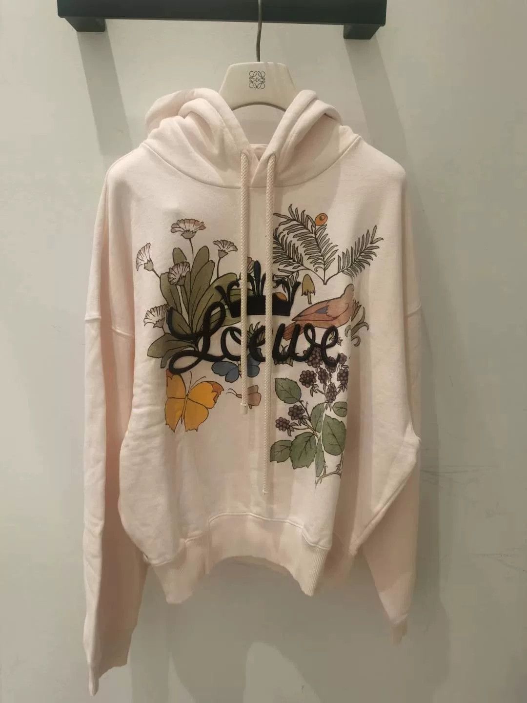 Loewe Loewe Women's Pink Floral Embroidered Hoodie Size US L / EU 52-54 / 3 - 1 Thumbnail