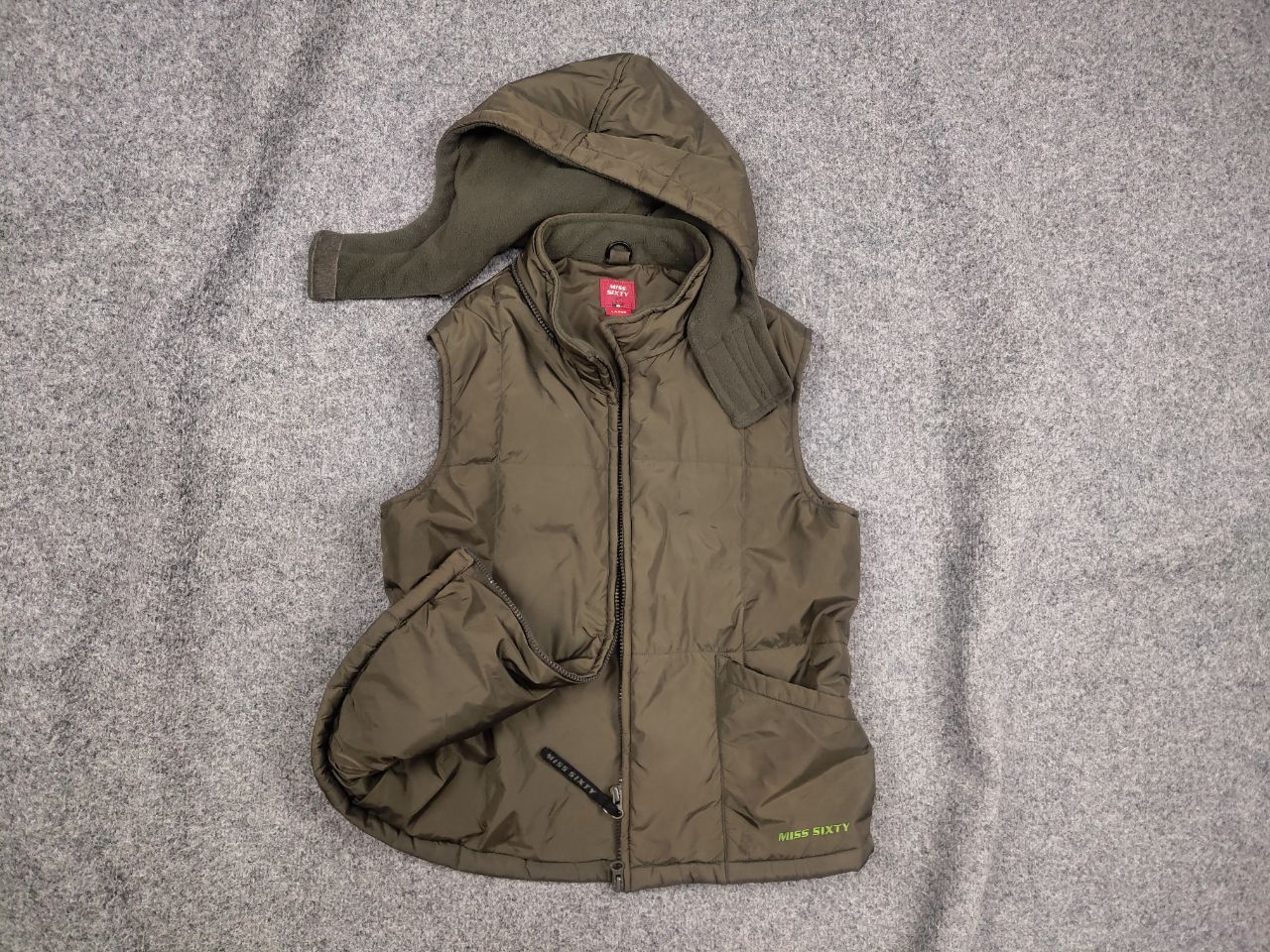 Miss Sixty Vintage Miss Sixty Y2K vest Zip up pocket hooded jacket Size L / US 10 / IT 46 - 1 Thumbnail