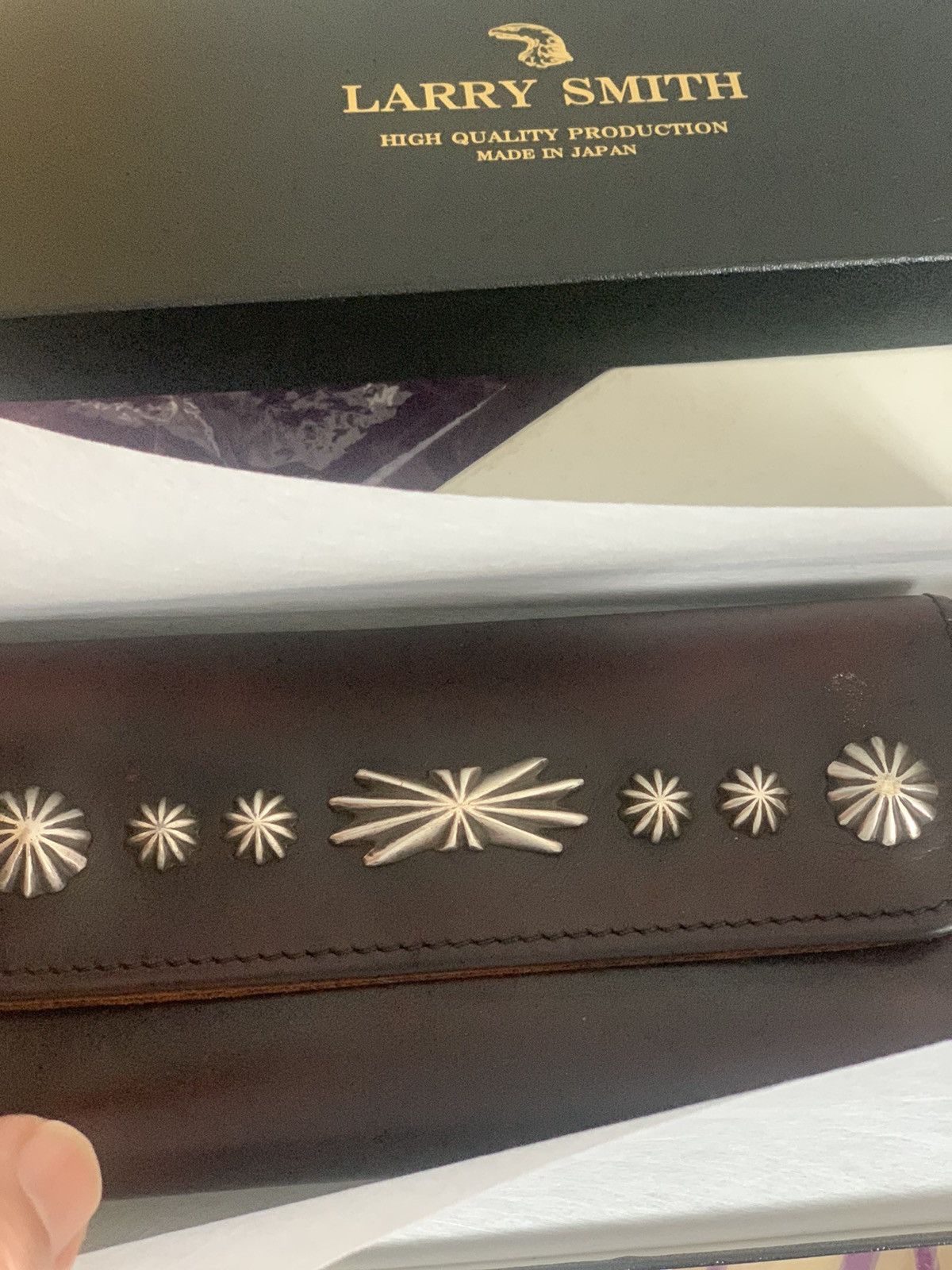 Larry Smith Larry Smith custom embellished steerhide long wallet | Grailed