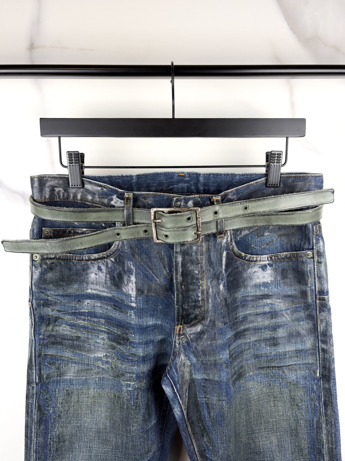 Carol Christian Poell Carol Christian Poell Diverging Buckle Leather Belt SAFE Size ONE SIZE - 1 Thumbnail