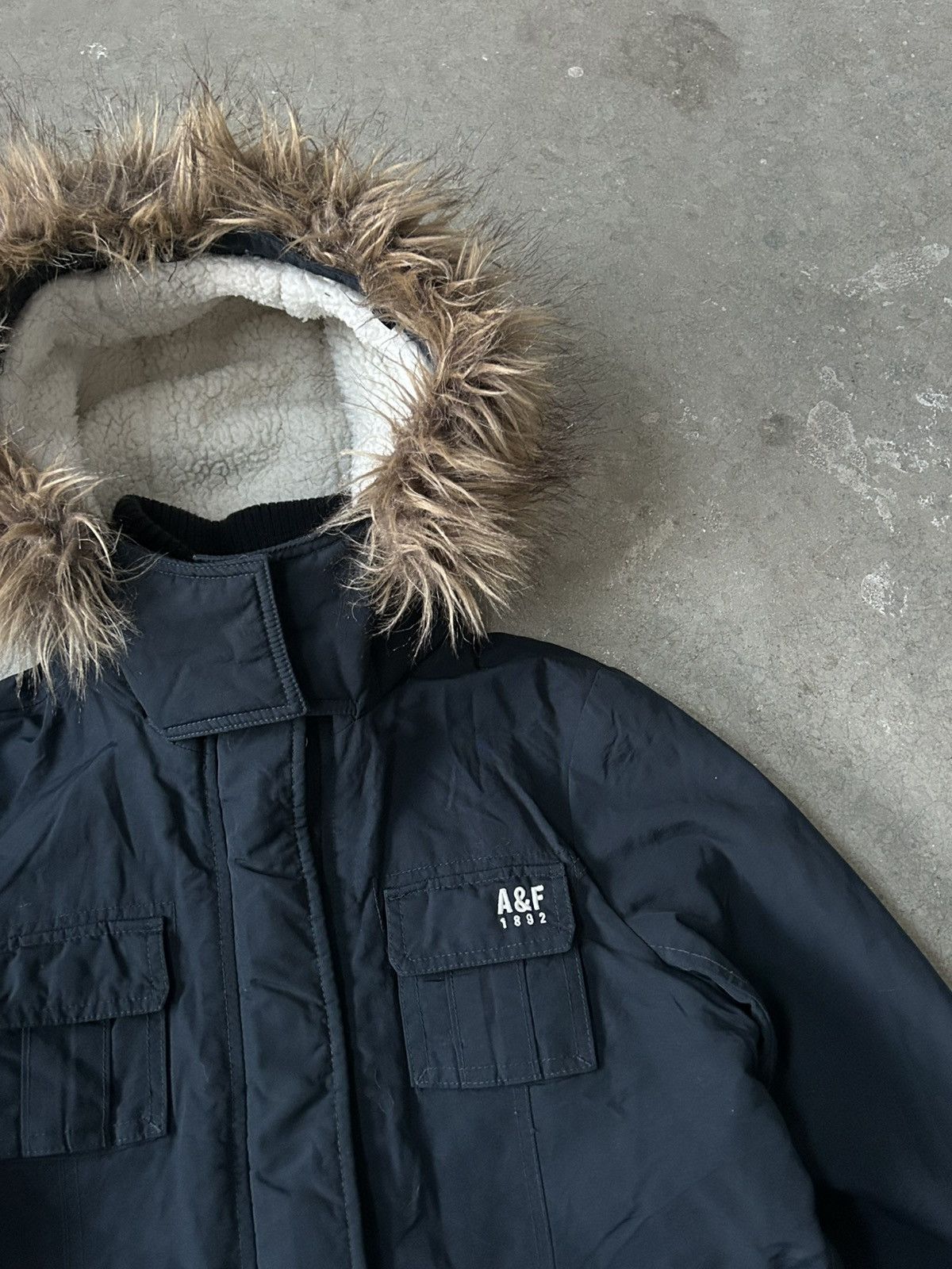 Abercrombie & Fitch Abercrombie Parka Sherpa Fur Hoodie Jacket i6w9 style Size L / US 10 / IT 46 - 3 Thumbnail