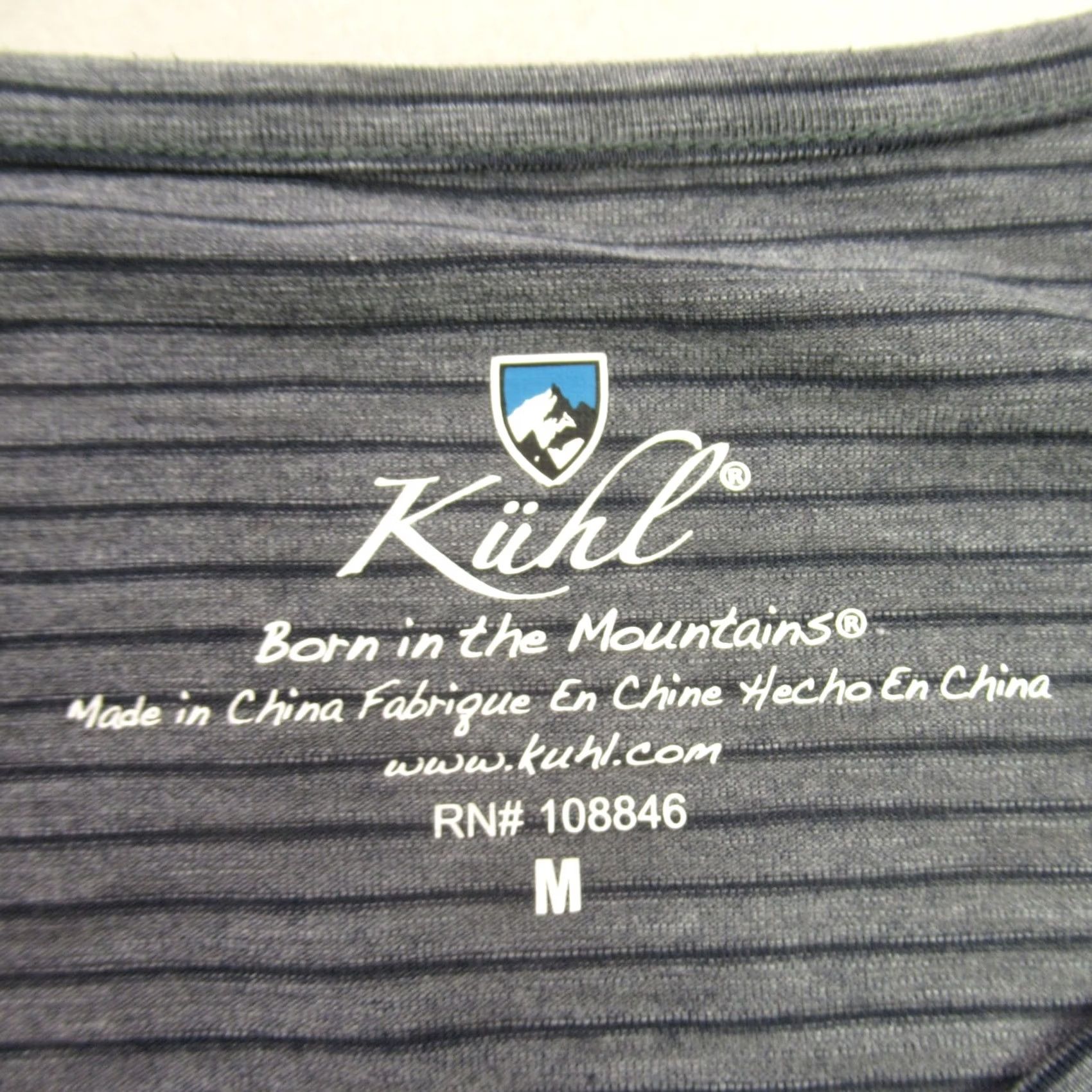 Vintage Kuhl Shirt Womens Medium 3/4 Sleeve Stripes Gray Outdoor Lightweight Crew Neck Shirt Size M / US 6-8 / IT 42-44 - 4 Thumbnail