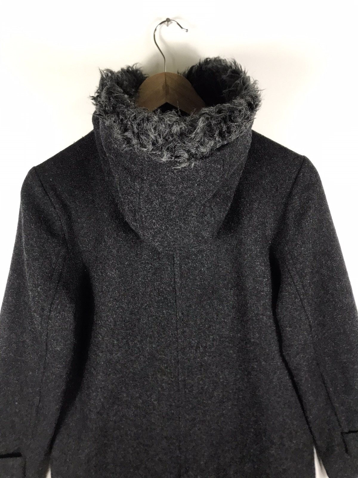 Designer × Japanese Brand × Vintage ⚡️Vintage A.O Wool Hooded Button Long Jacket Size XS / US 0-2 / IT 36-38 - 15 Thumbnail