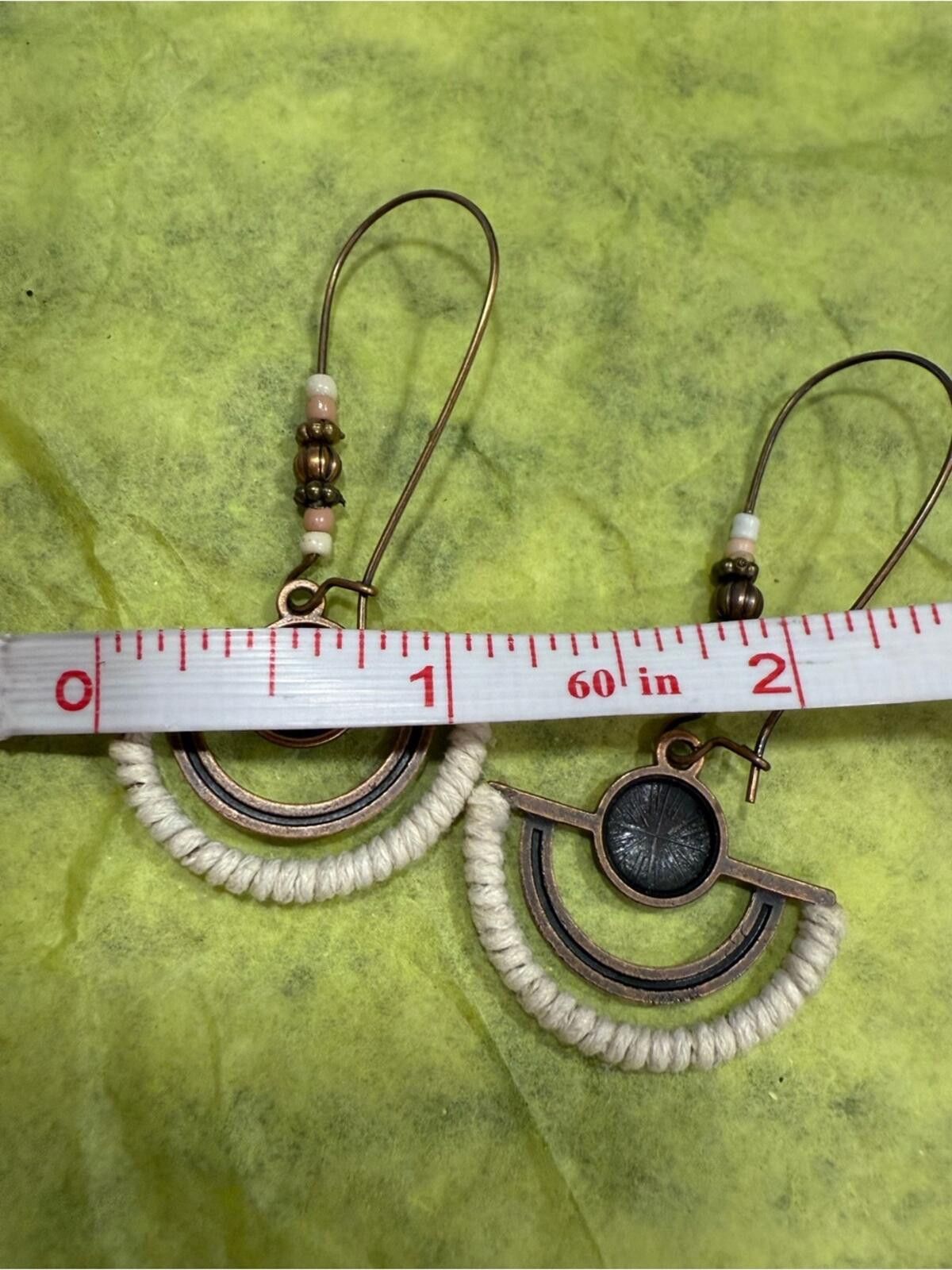 Other Neutral boho chic earring beaded and tasseled set of two Size ONE SIZE - 4 Thumbnail