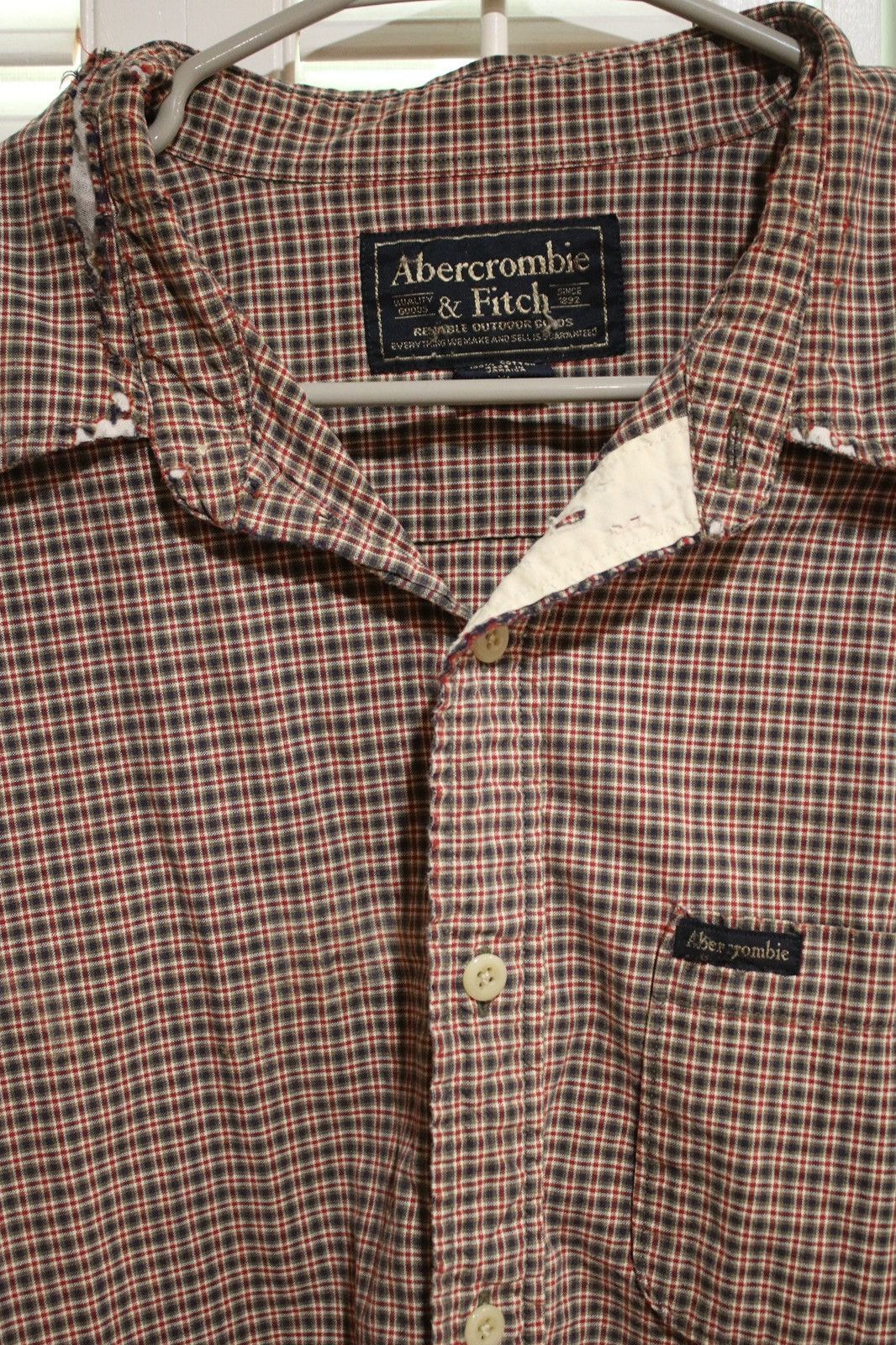 Abercrombie & Fitch Vintage Abercrombie & Fitch red plaid button down Size US XL / EU 56 / 4 - 3 Thumbnail