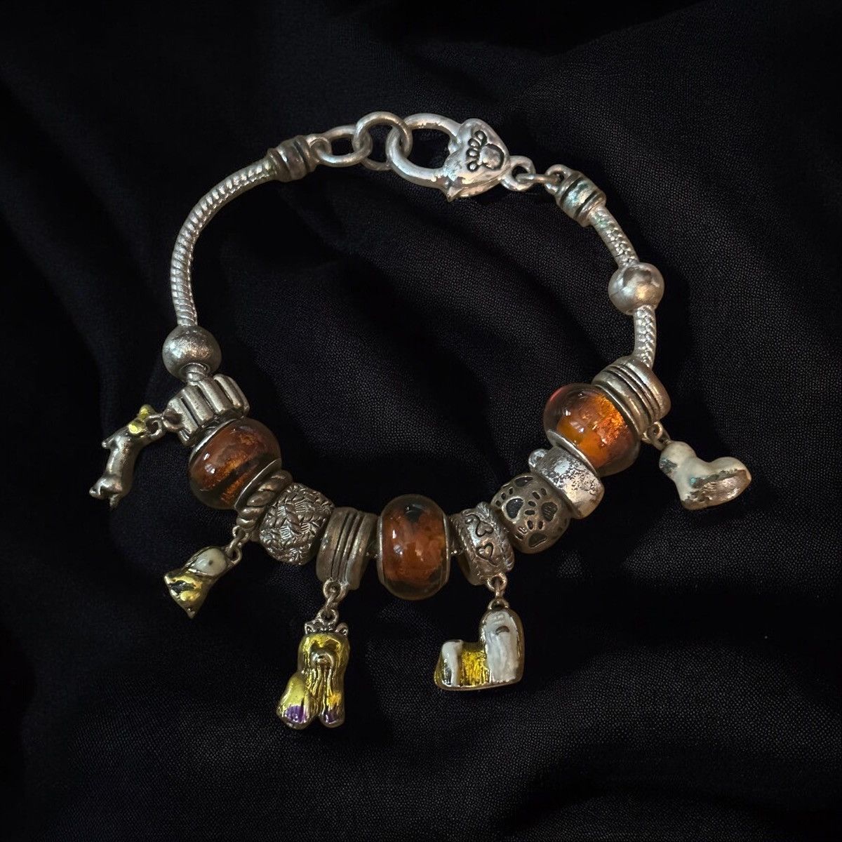 Other Silver tone dog theme sliding charm bracelet Size ONE SIZE - 1 Thumbnail