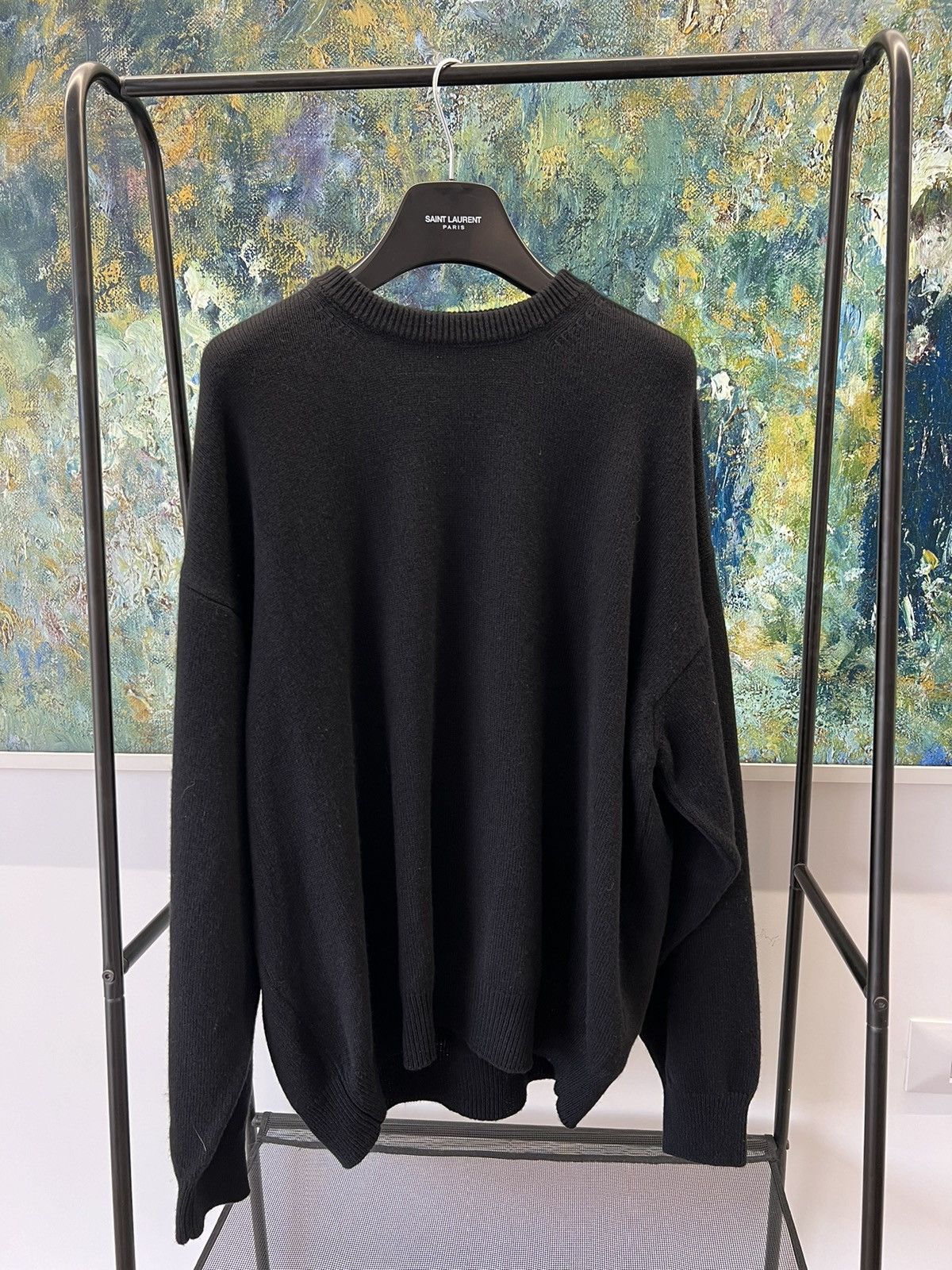 Balenciaga Balenciaga Black Embroidered Sweater Size US M / EU 48-50 / 2 - 7 Thumbnail