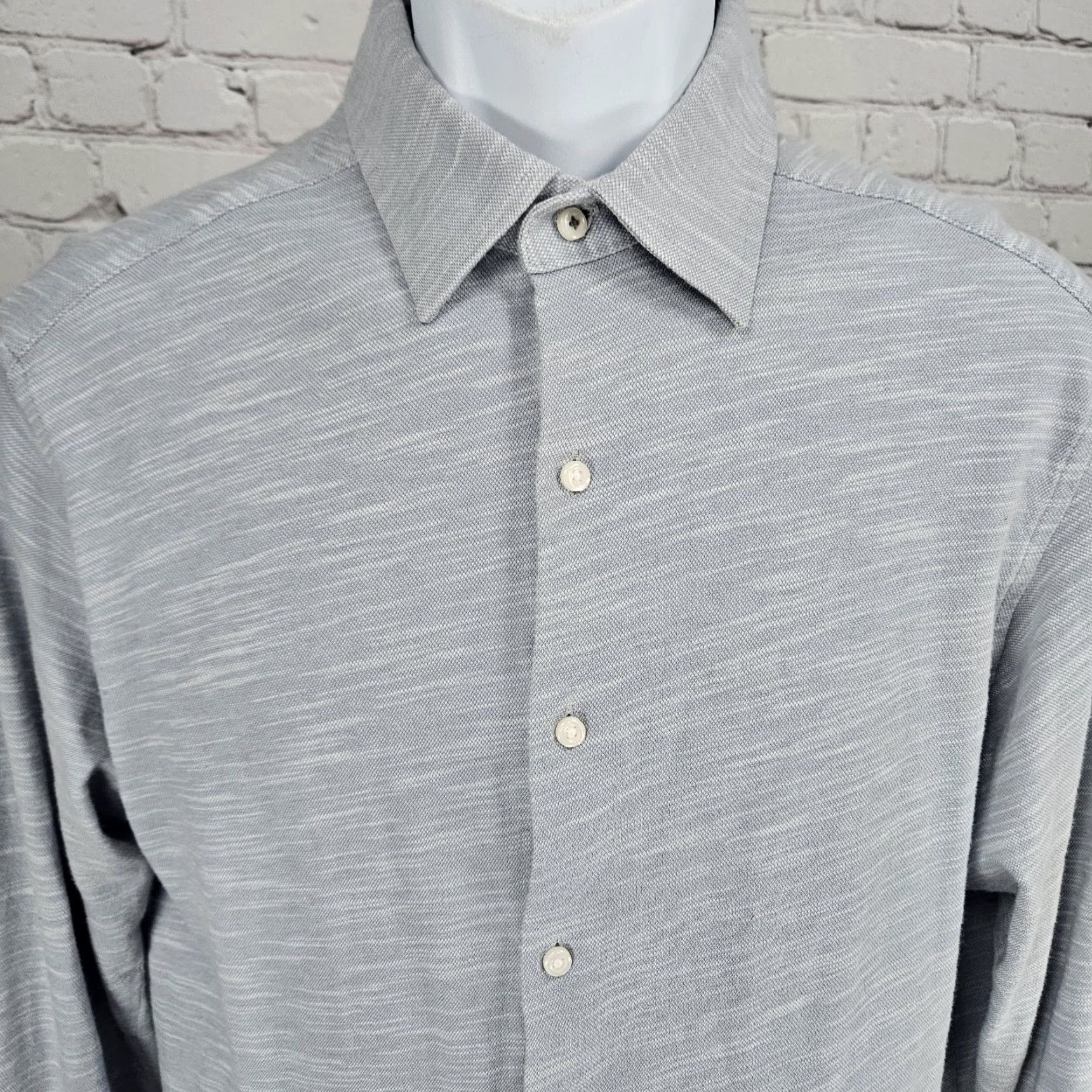Ben Sherman Ben Sherman Blue Tailored Slim Fit Button Up Long Sleeve Shirt Large 16.5 32-33 Mens Size US L / EU 52-54 / 3 - 6 Thumbnail
