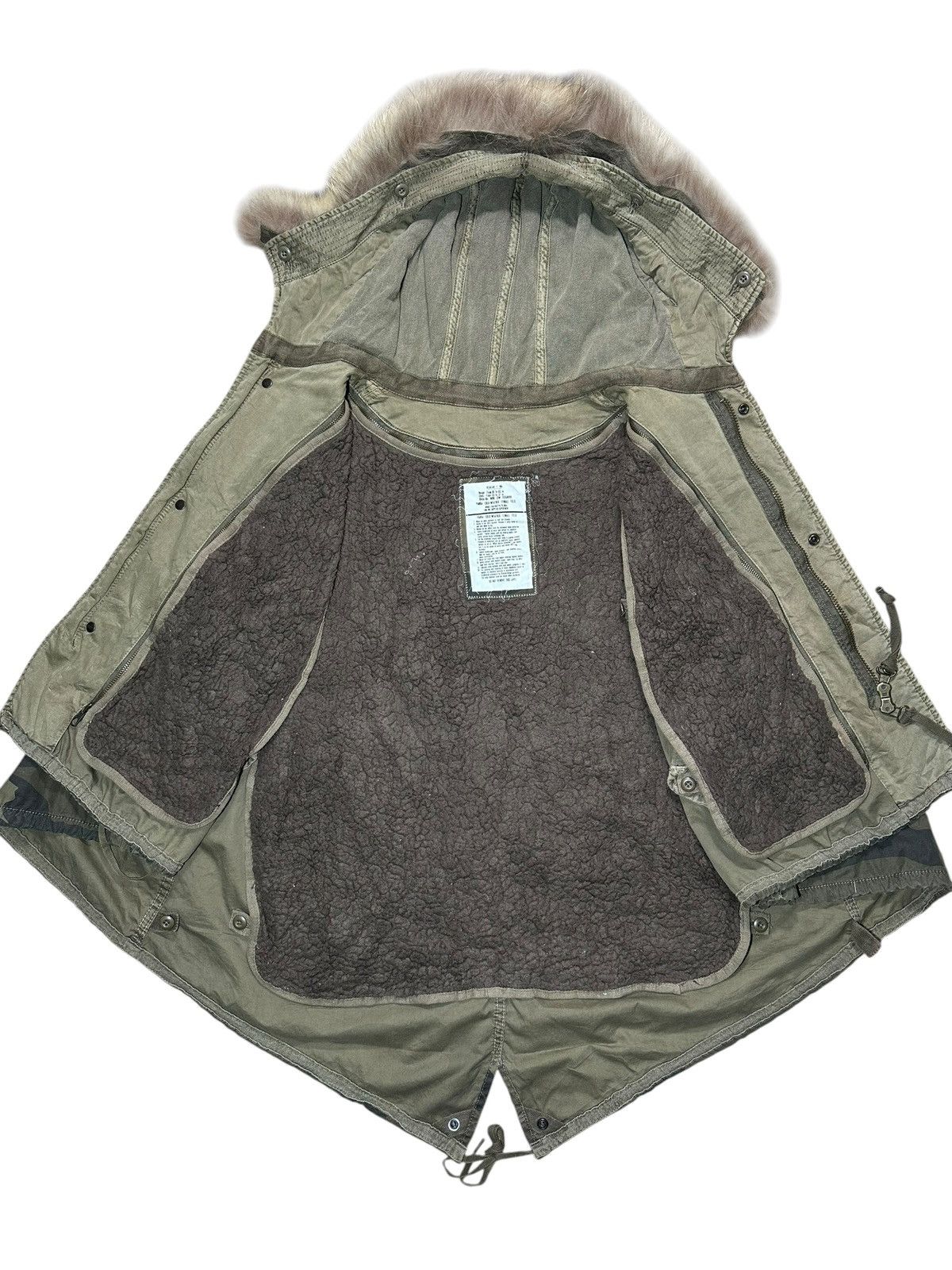 GOA G.O.A Camouflage Fur Hood Poncho Size ONE SIZE - 6 Thumbnail