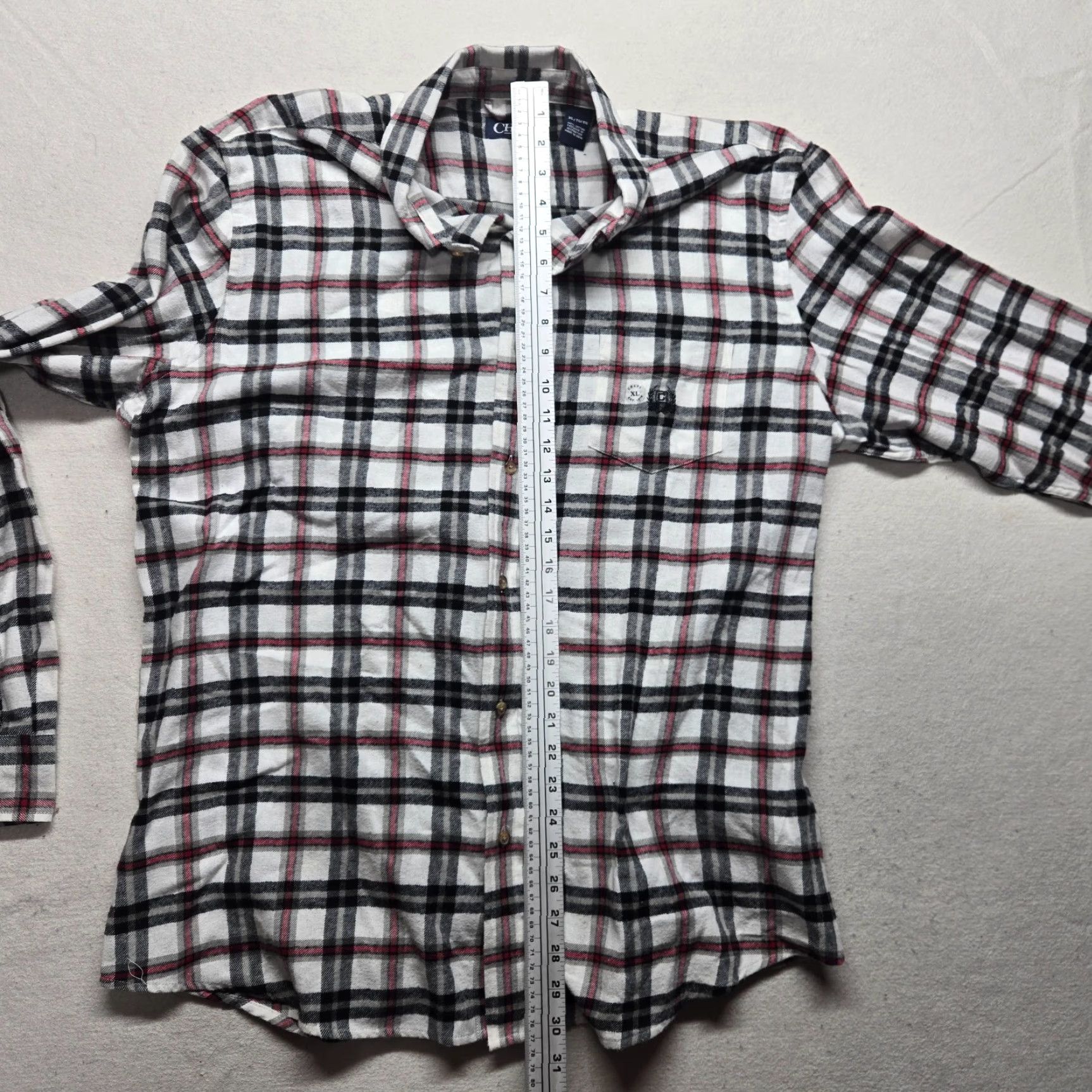 Chaps Chaps Shirt Button-Up XL Mens Flannel Checkered Multicolor Cotton Long Sleeve Casual Button-Down Size US XL / EU 56 / 4 - 5 Thumbnail