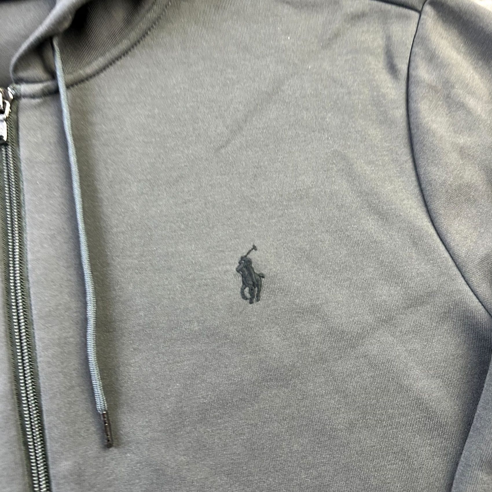 Polo Ralph Lauren Polo Ralph Lauren Hoodie Mens XL Gray Pony Double Knit Tech Fleece Full Zip Hooded Pockets Embroidered Logo Vintage: No Size US XL / EU 56 / 4 - 4 Thumbnail