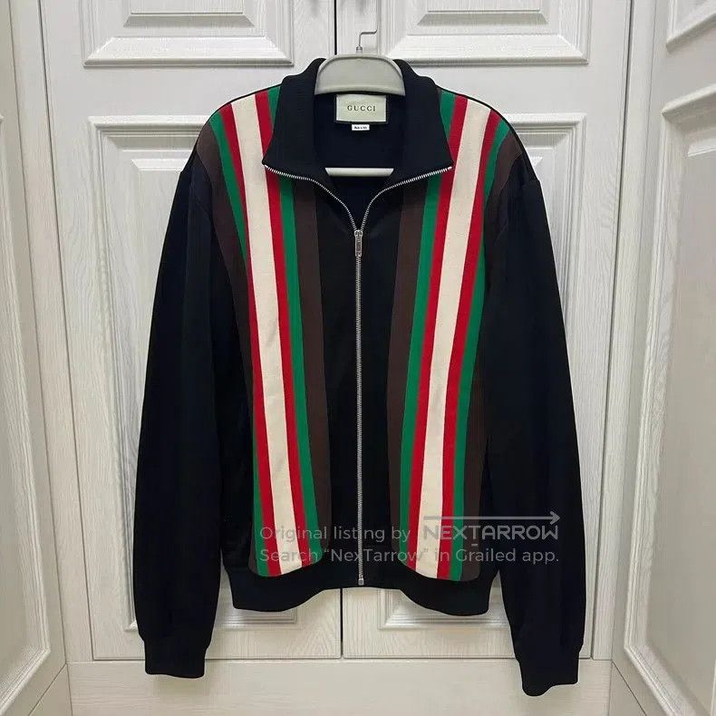Gucci Gucci Red Green Striped Sports Jacket. Size US L / EU 52-54 / 3 - 1 Thumbnail