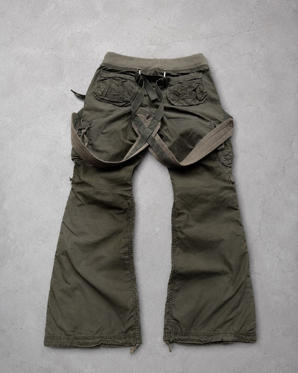 Le Grande Bleu (L.G.B.) GOA suspender flare cargo pants Size US 29 - 2 Thumbnail