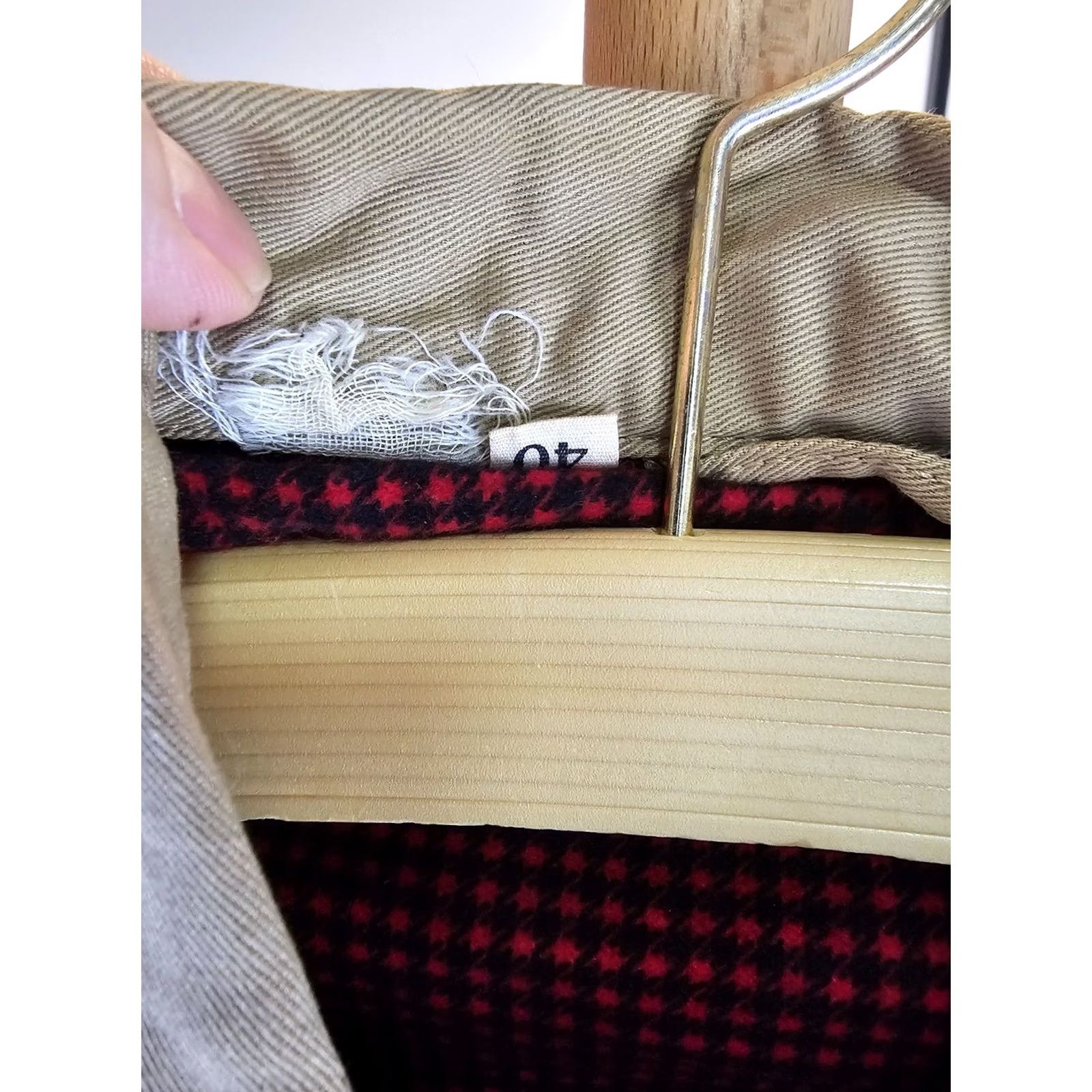 Vintage VINTAGE Unbranded CONMATIC ZIPPER RED FLANEL LINING WORK COTTON JACKET 40 Jacket Mens Beige 50s 22 INCH 24 INCH 23 INCH Size US XXS / EU 40 - 6 Thumbnail