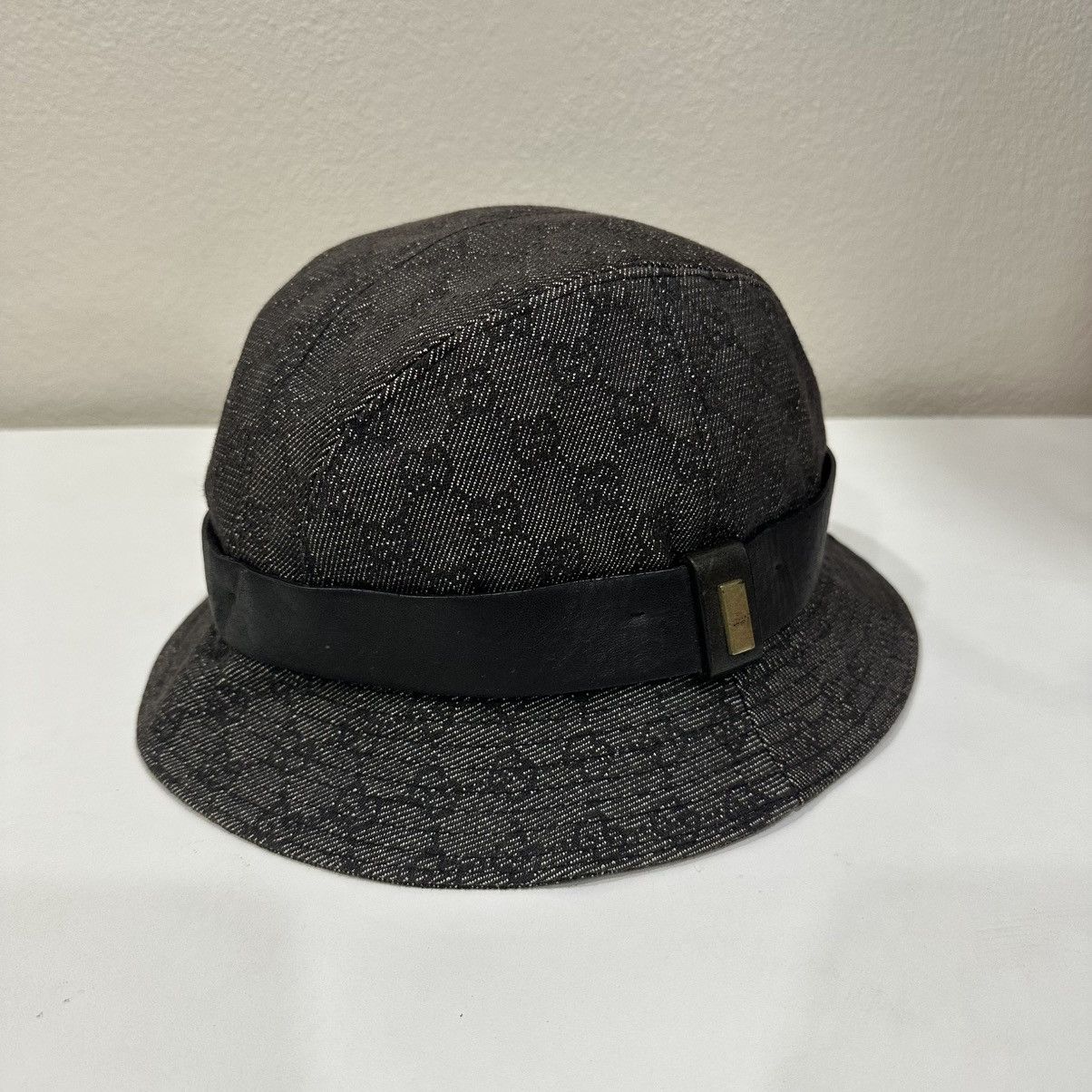 Gucci ‼️YES‼️ GUCCI GG BLACK MONOGRAM BUCKET HAT L SIZE Size ONE SIZE - 1 Thumbnail