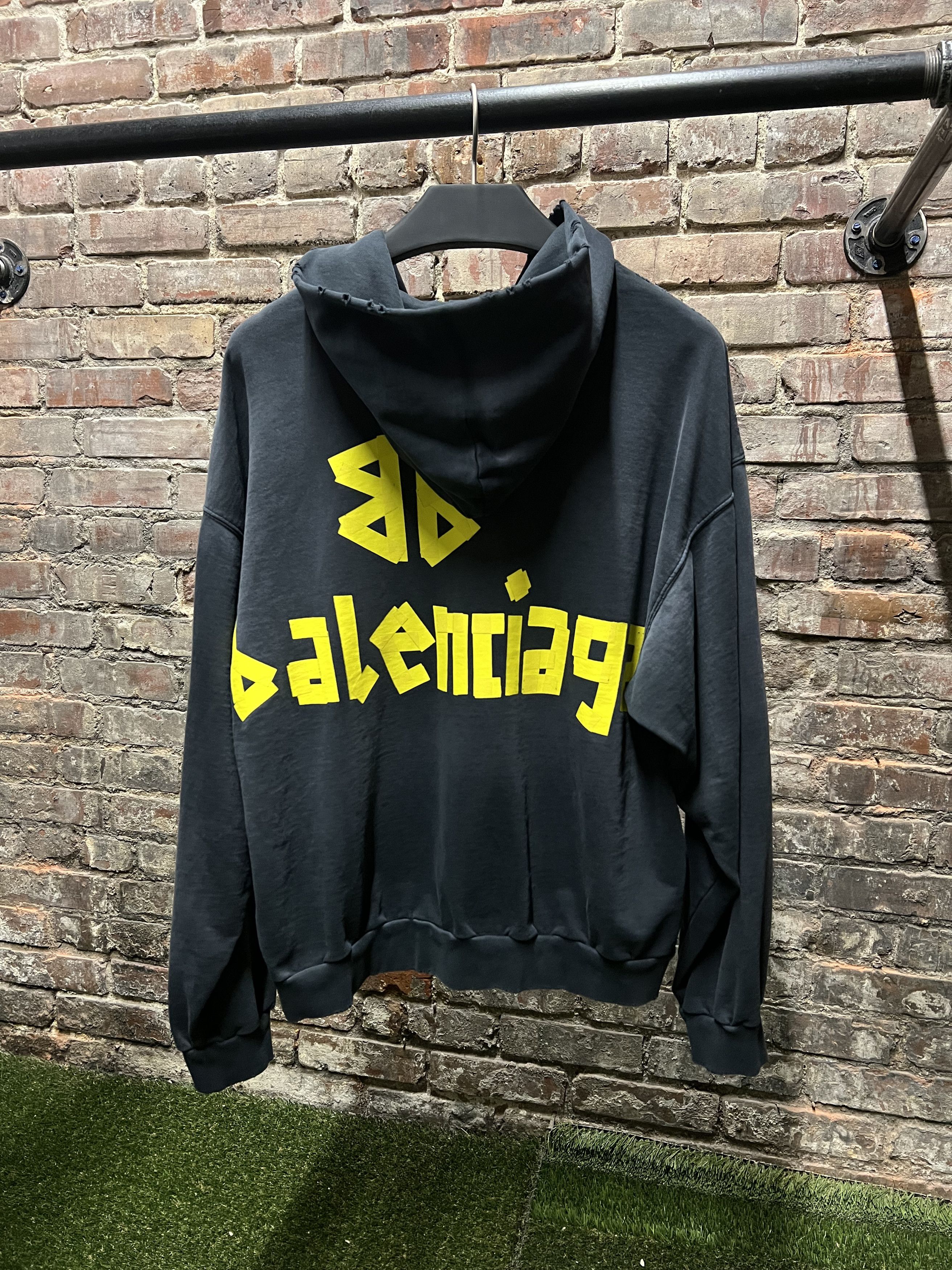 Balenciaga Balenciaga Tape Type Ripped Pocket Hoodie SS23