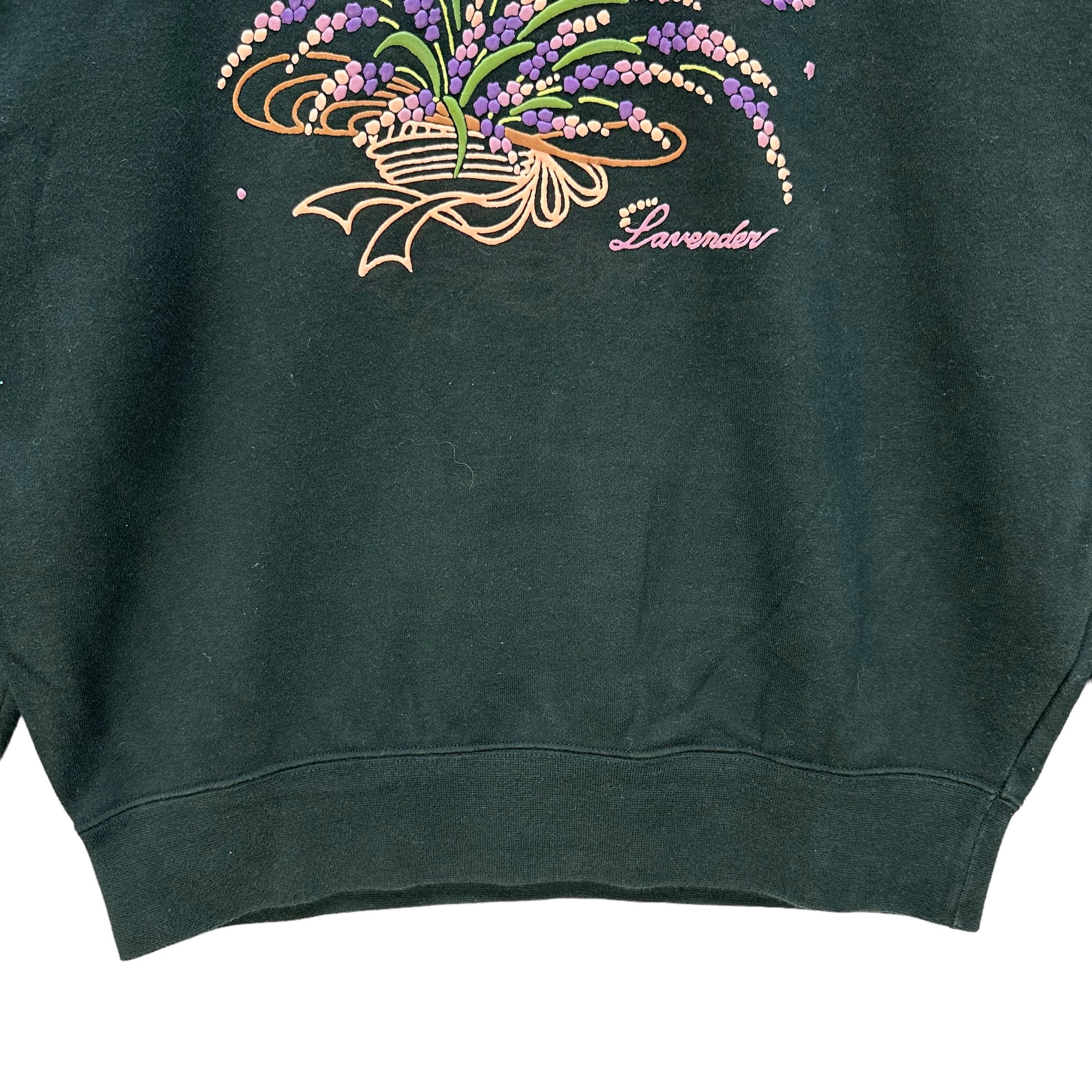 Vintage LAVENDER FLOWERS GRAPHIC SWEATSHIRTS #8801-028 Size US M / EU 48-50 / 2 - 4 Thumbnail