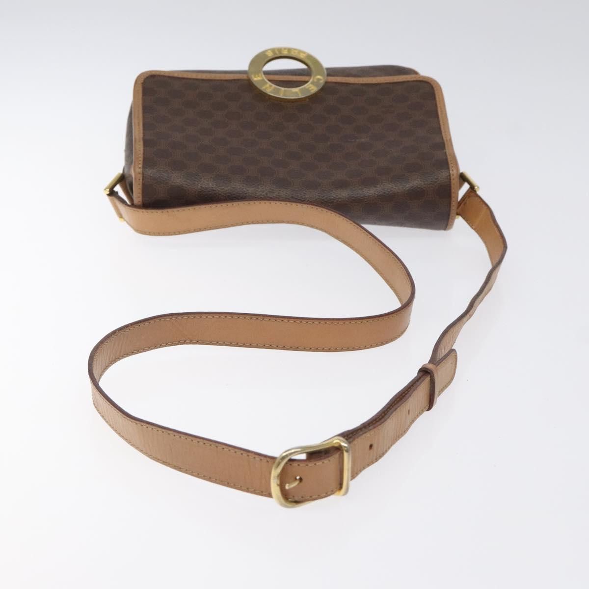 Celine CELINE Macadam Canvas Shoulder Bag Pvc Leather Brown Gold Size ONE SIZE - 7 Thumbnail