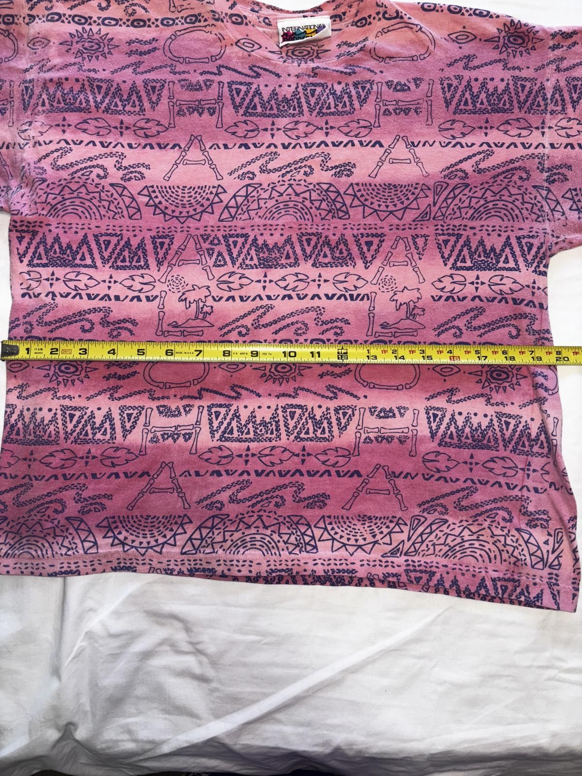 Designer Vintage International Borderline Graphic Tee - Pink Size M / US 6-8 / IT 42-44 - 4 Thumbnail