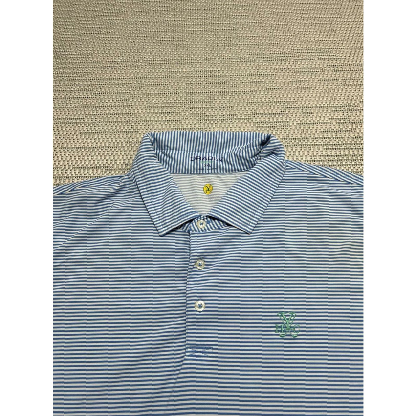 Vintage B.Draddy Polo Shirt Mens 2XL Blue Logo Sports Golf Shirt Polo Mens Short Sleeve Collared 3 Button Regular Fit Vintage No Size US XXL / EU 58 / 5 - 2 Thumbnail