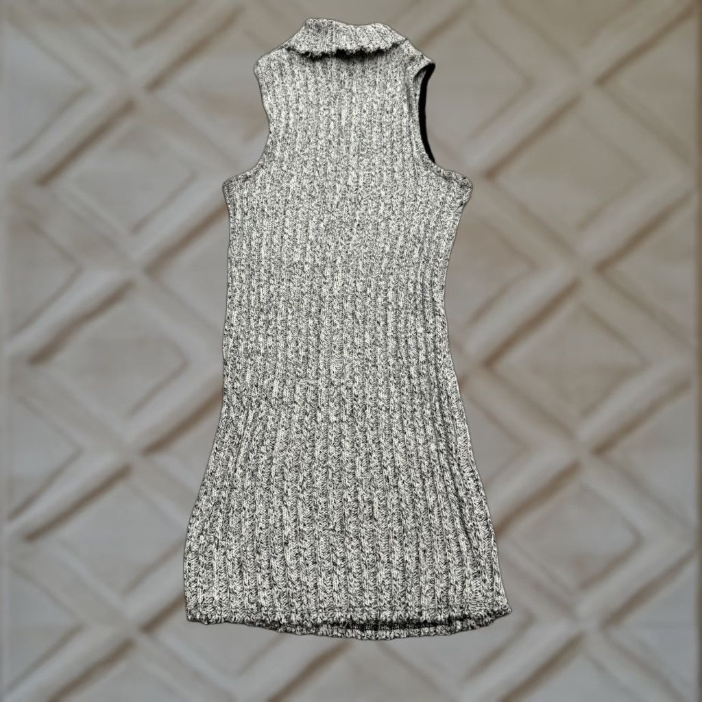 Bdg BDG Women Dress Small Petite Gray Knit Sleeveless Turtleneck Bodycon Mini Casual Size S / US 4 / IT 40 - 1 Thumbnail