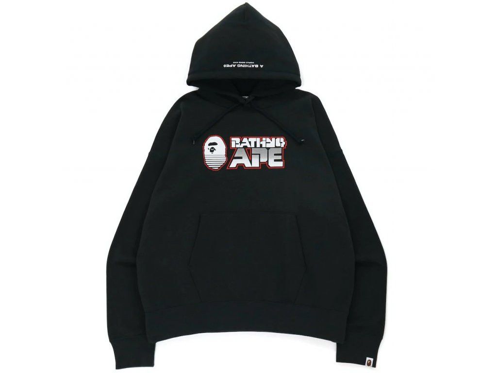 image of Bape Bathing Ape Loose Fit Pullover Hoodie in Black, Men's (Size Medium)