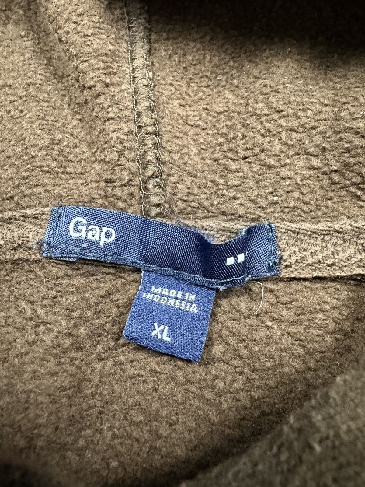 Gap GAP Brown Vintage Hoodie Plaid Appliqué Logo Spell Out Y2K Size US XL / EU 56 / 4 - 10 Thumbnail