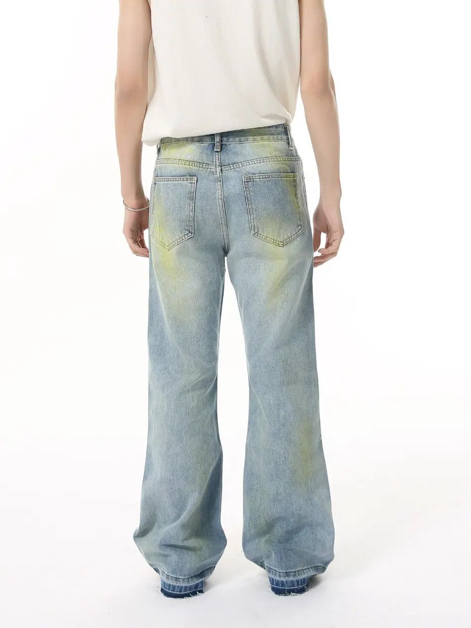 Japanese Brand Retro loose tie dye micro flared jeans Size US 32 / EU 48 - 5 Thumbnail