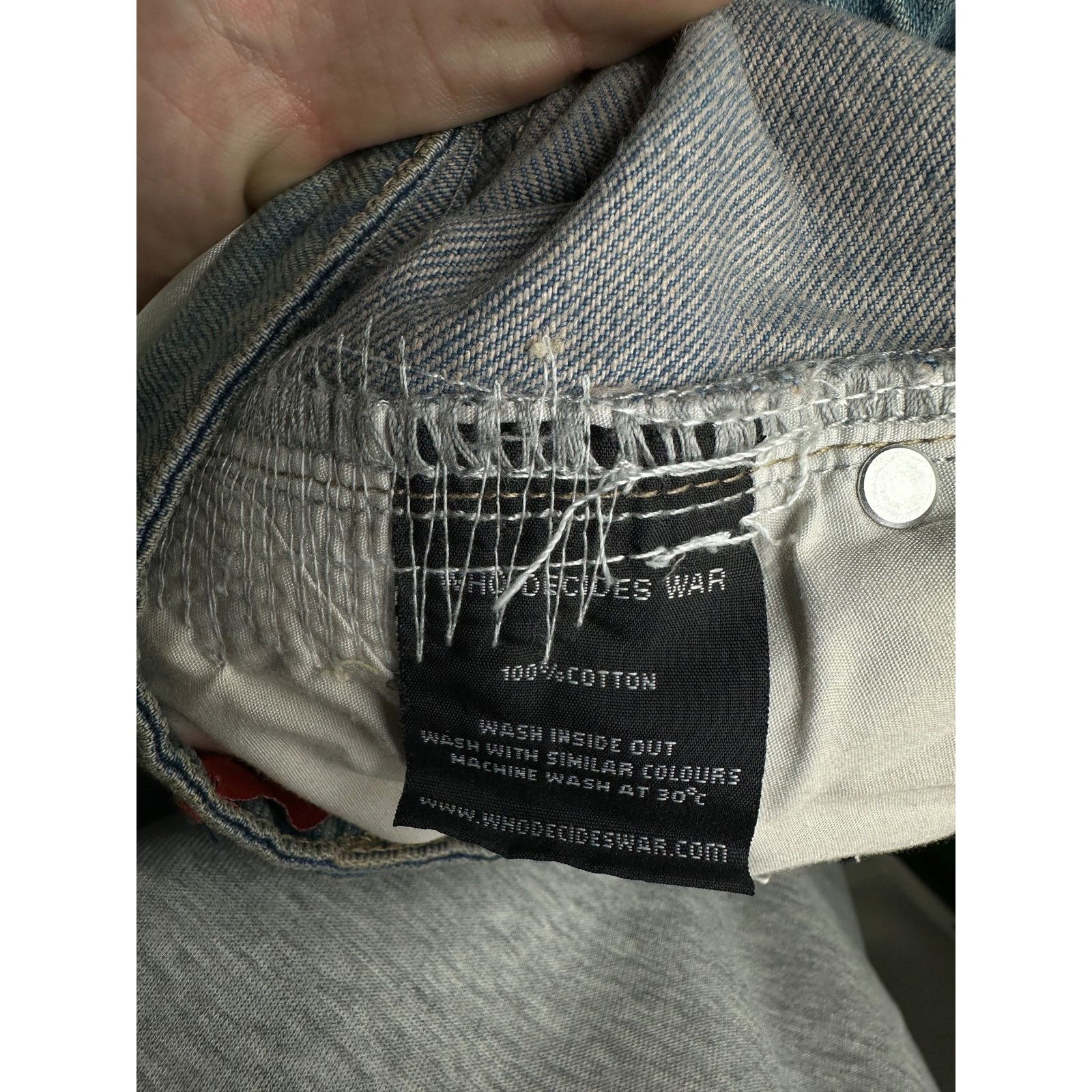 Who Decides War WDW Wedding Gown Jeans Size 36 Used Size US 36 / EU 52 - 4 Thumbnail