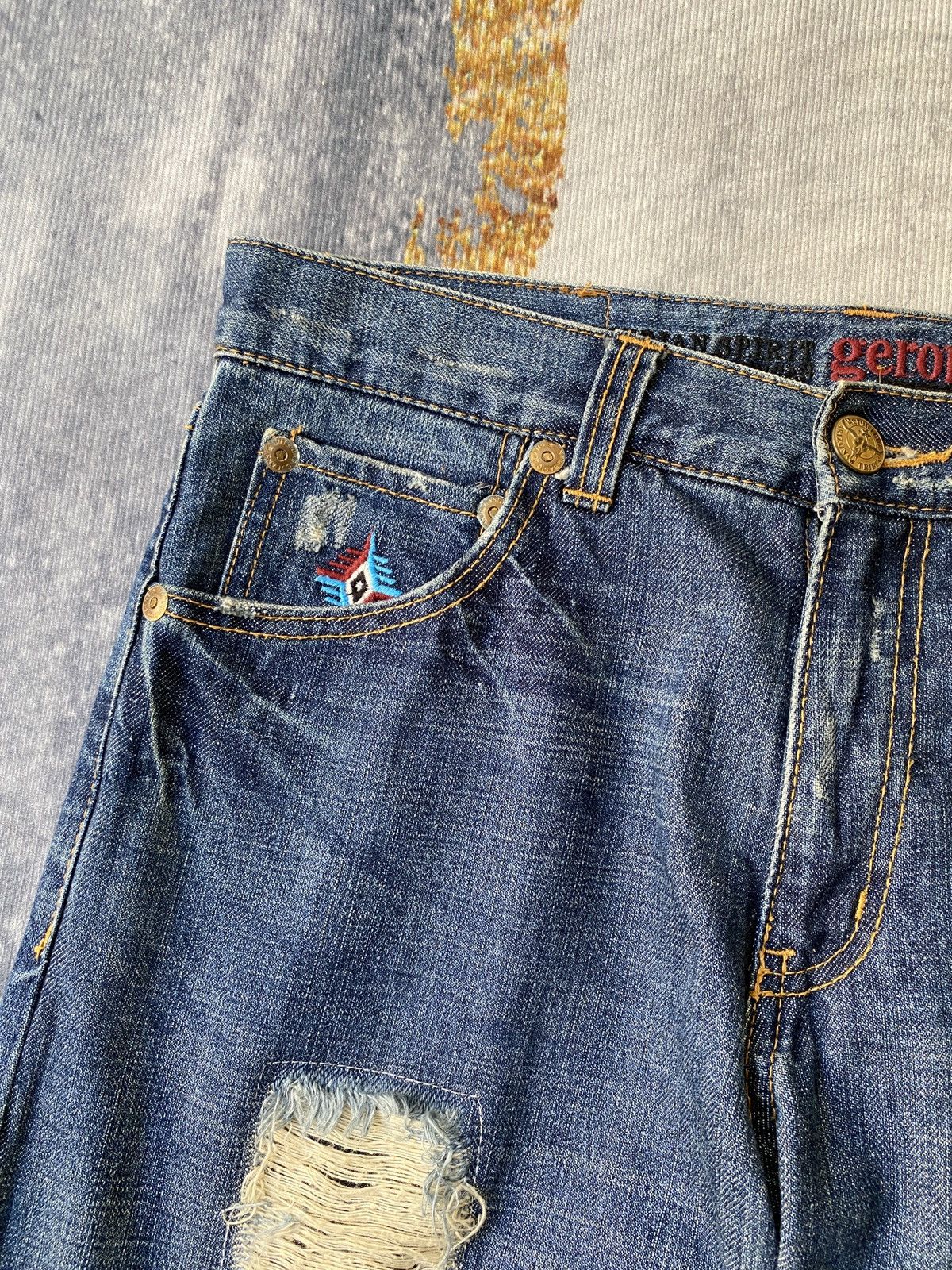 ARIZONA FREEDOM Arizona Geronimo Tribes American Indian Design Denim Size US 30 / EU 46 - 10 Thumbnail