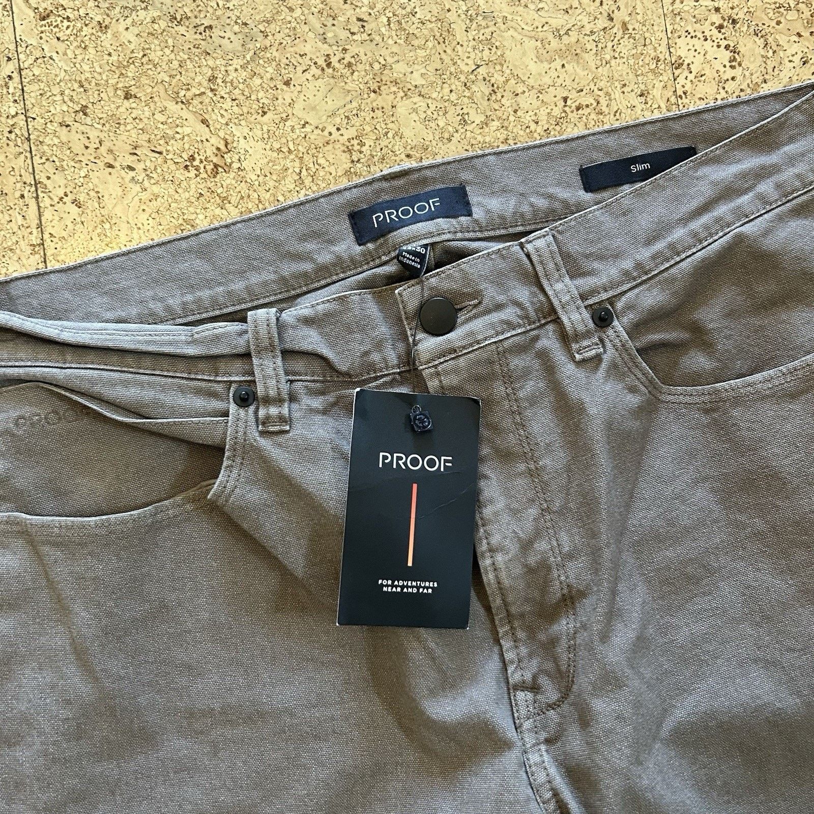 Huckberry NEW Proof Rover Stretch Canvas Slim Fit Pants 33x30 Size US 33 - 2 Thumbnail