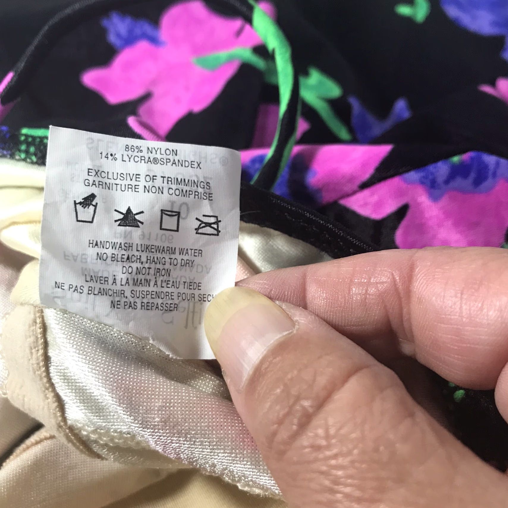 Swims Suit Yourself Floral Swimdress Womens Size 10 Multicolor Tank Spaghetti Strap Size L / US 10 / IT 46 - 4 Thumbnail