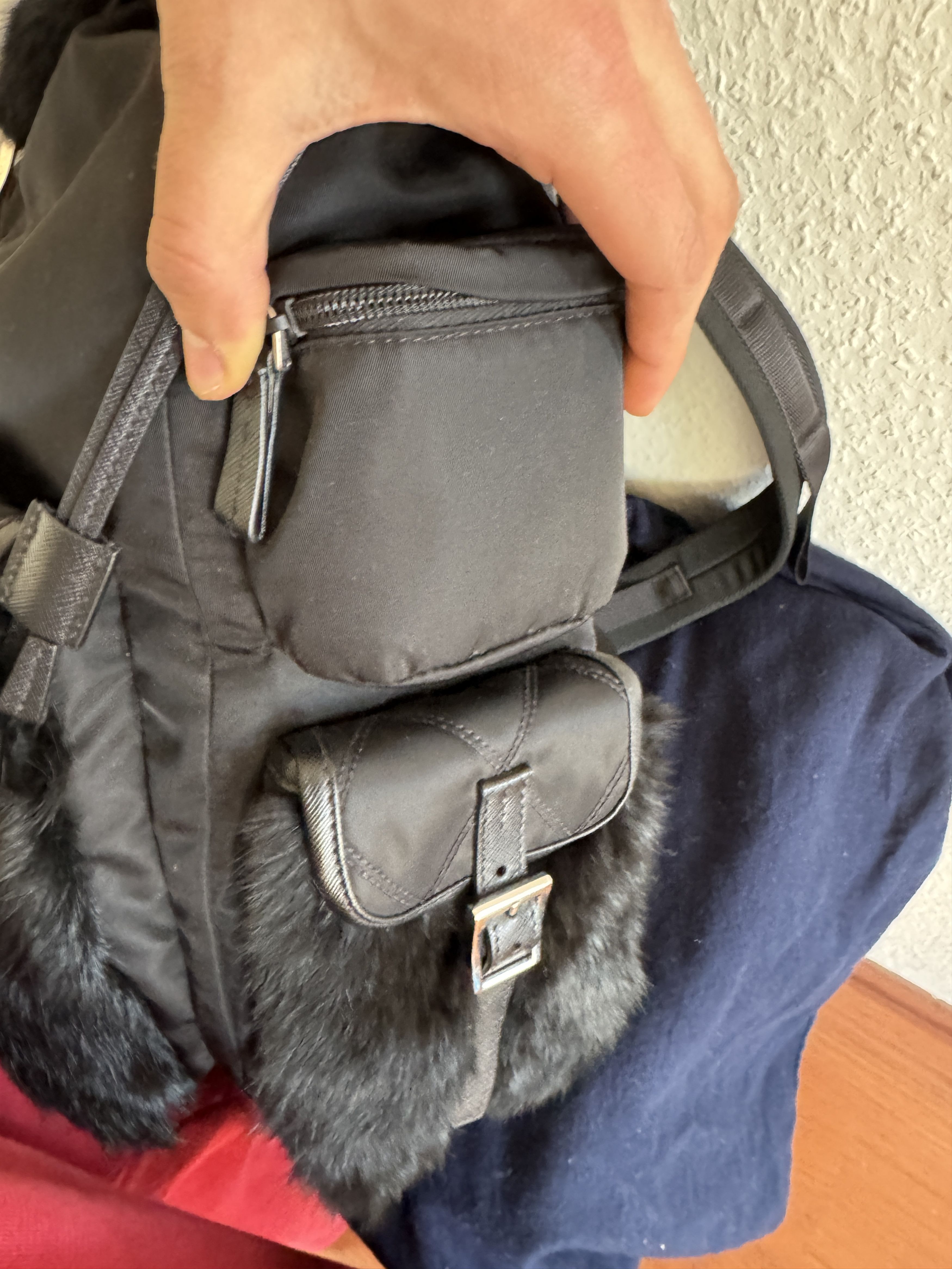 Prada Rabbit Fur Cargo Backpack Size ONE SIZE - 4 Thumbnail