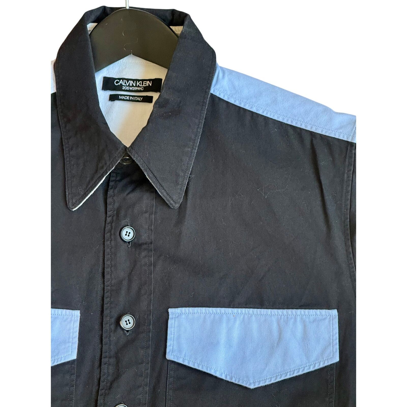 Calvin Klein Calvin Klein Color Block Western Shirt - Size 48 Size US M / EU 48-50 / 2 - 2 Thumbnail